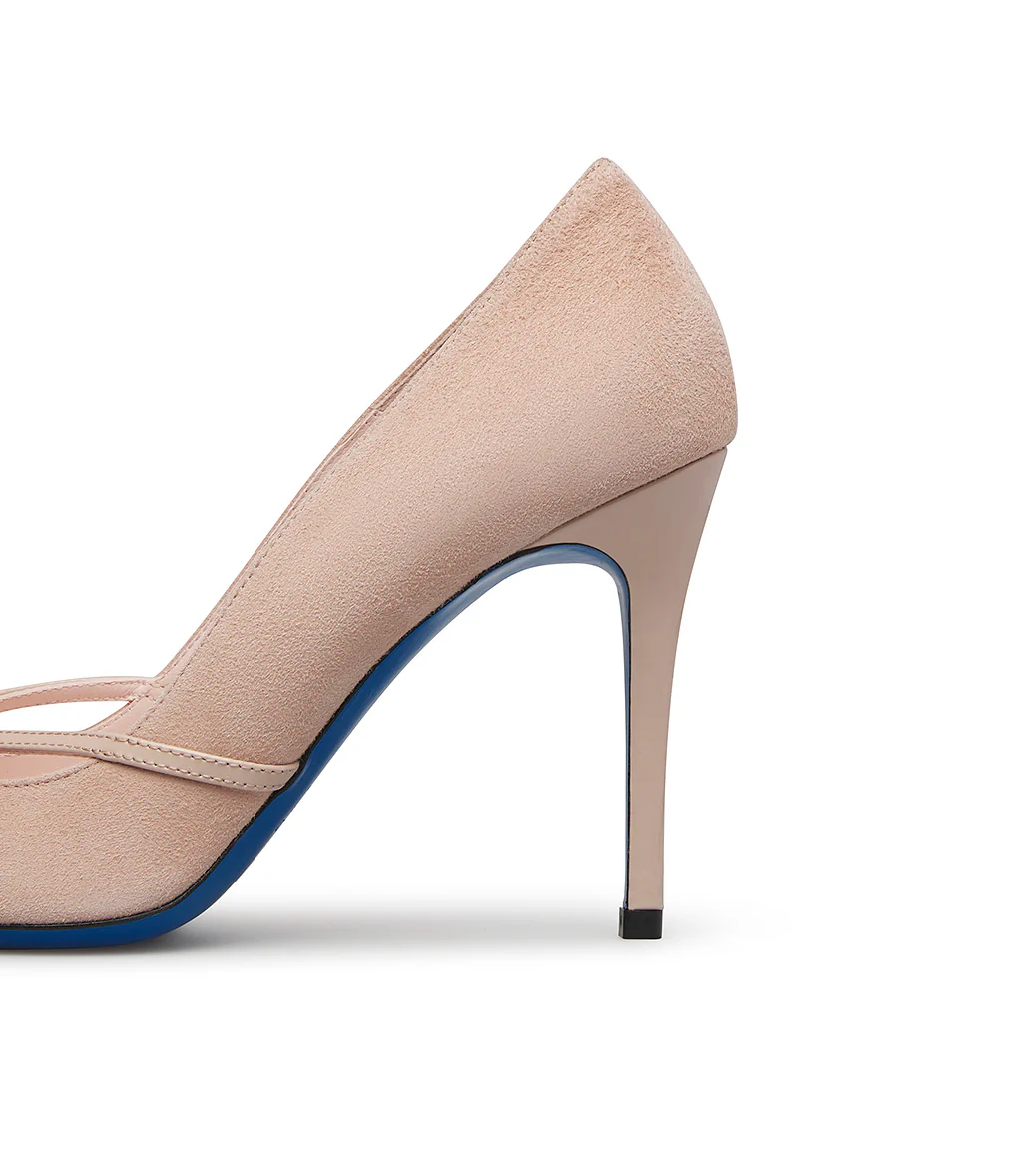 Décolleté in camoscio cipria - immagine 5