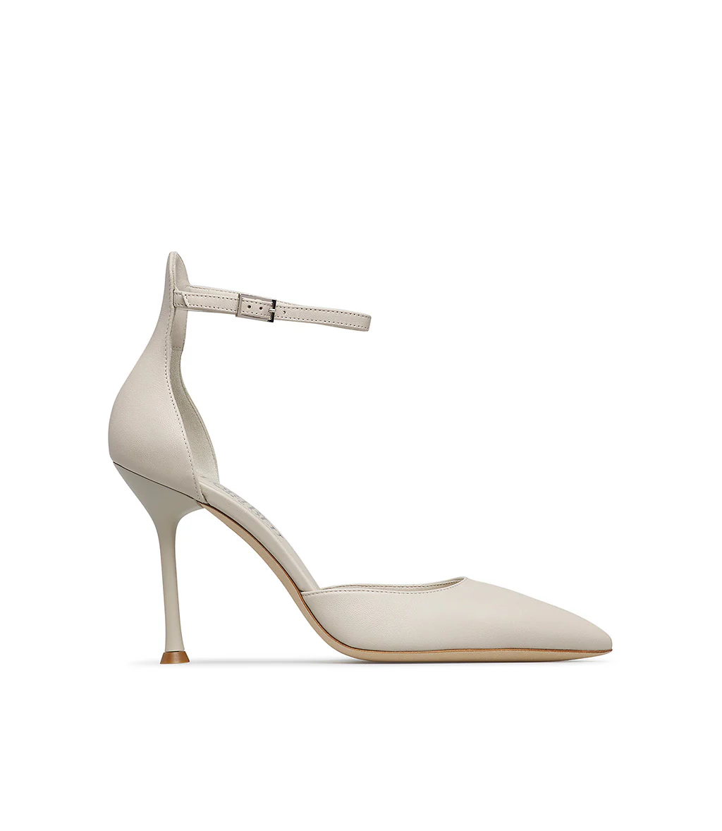 Sandalo in nappa bianco latte - immagine 2