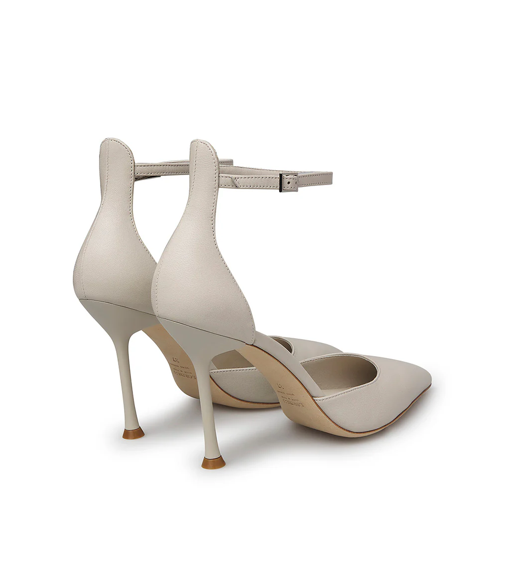 Sandalo in nappa bianco latte - immagine 4