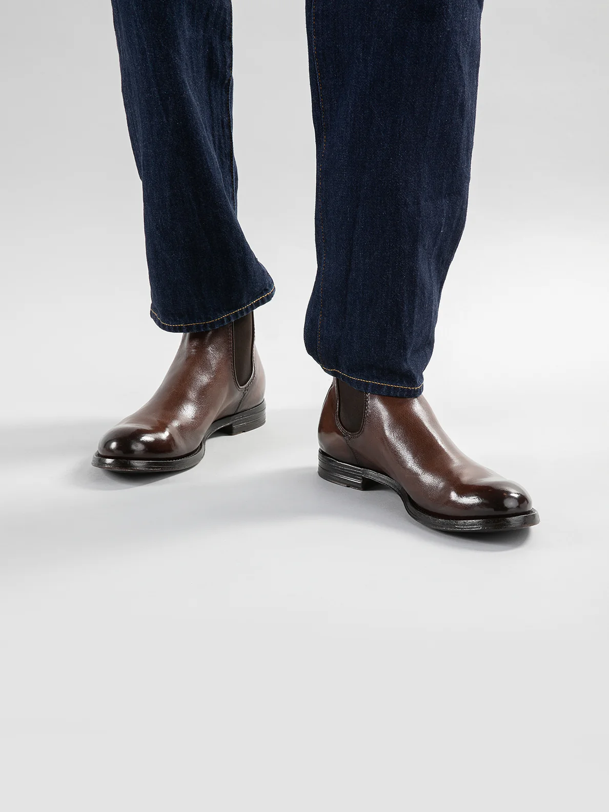 ANATOMIA 083 - Stivaletti Chelsea in Pelle Marrone - immagine 7