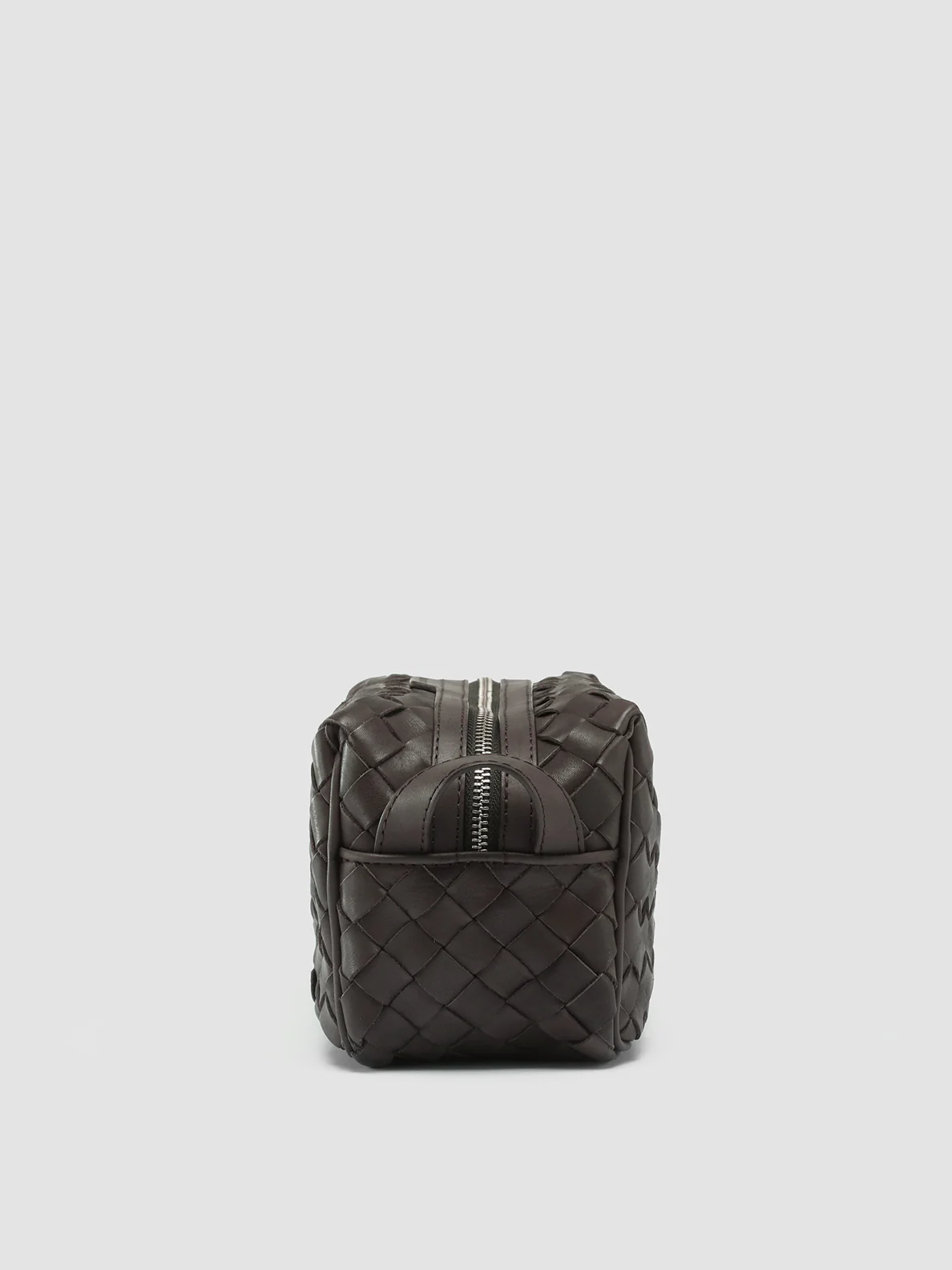 ARMOR 014 - Borsellino in Pelle Intrecciata Marrone - immagine 4