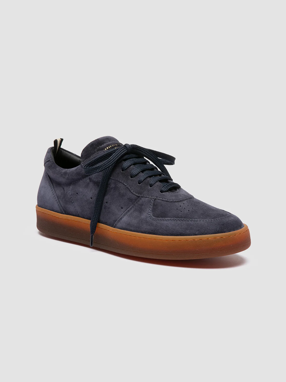 ASSET 001 - Sneaker Basse in Pelle Scamosciata Blu - immagine 4