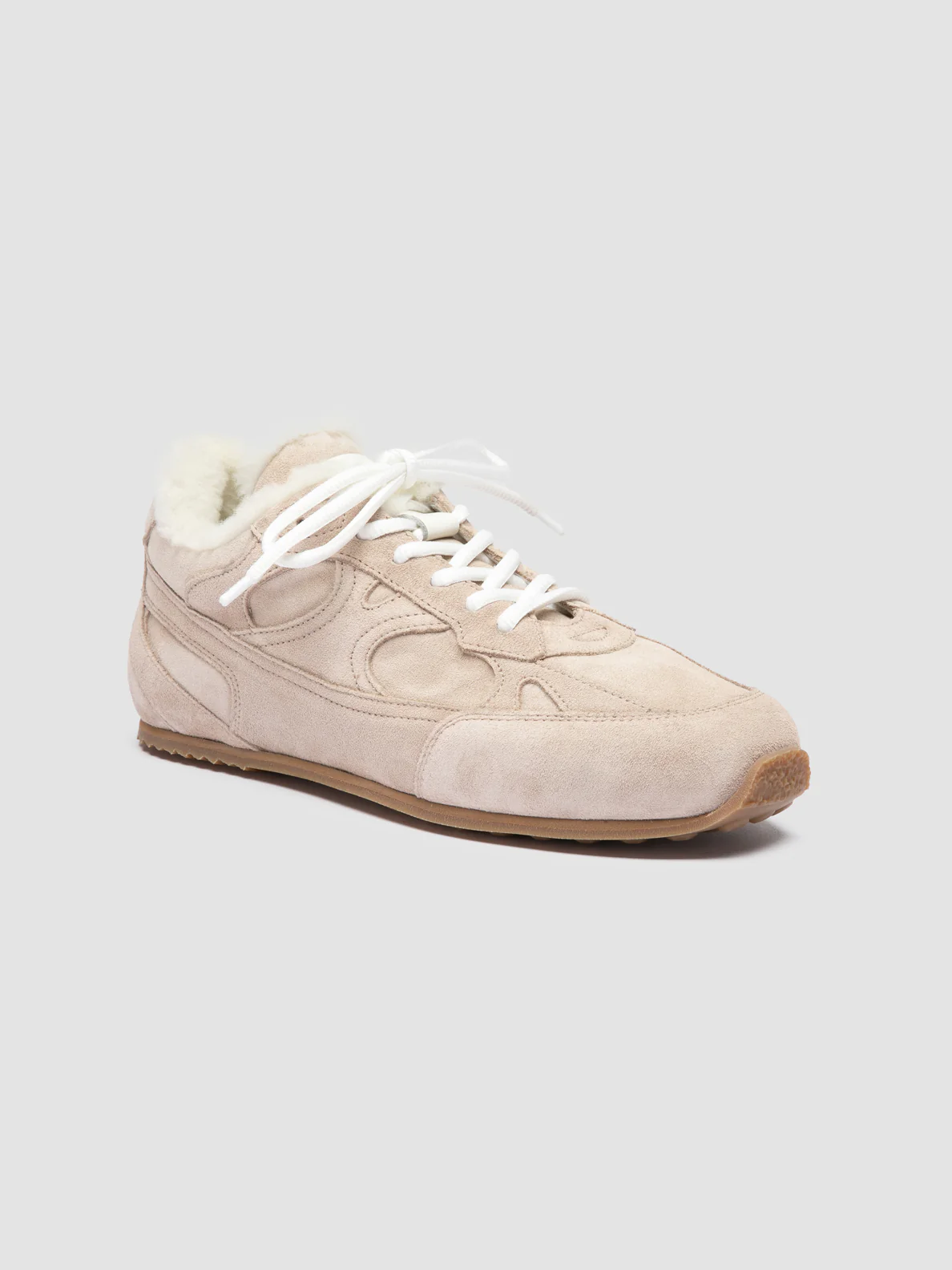 AWAY 102 - Sneaker Basse in Pelle Scamosciata Beige - immagine 4