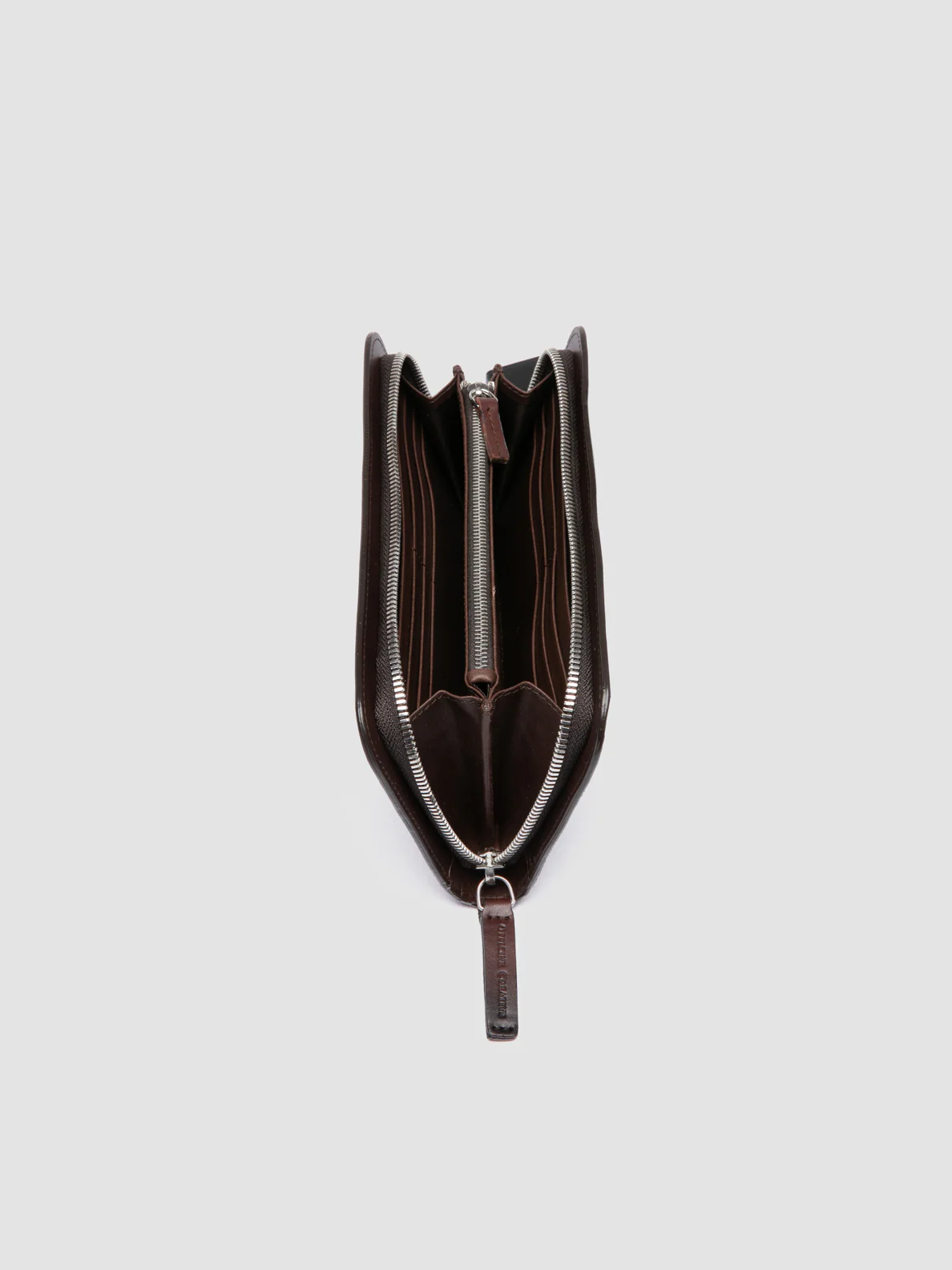 BERGE' 01 - Portafoglio con Zip in Pelle Marrone - immagine 5