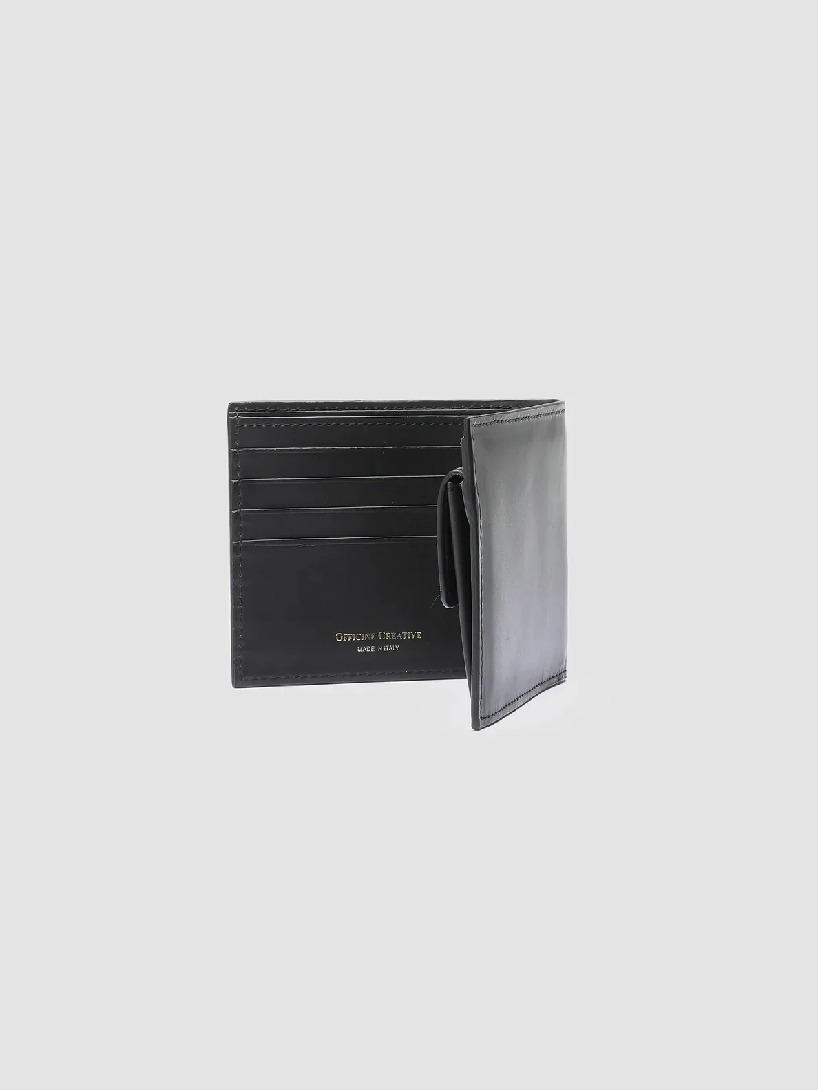BOUDIN 02 - Portafoglio Bifold in Pelle Nera - immagine 4