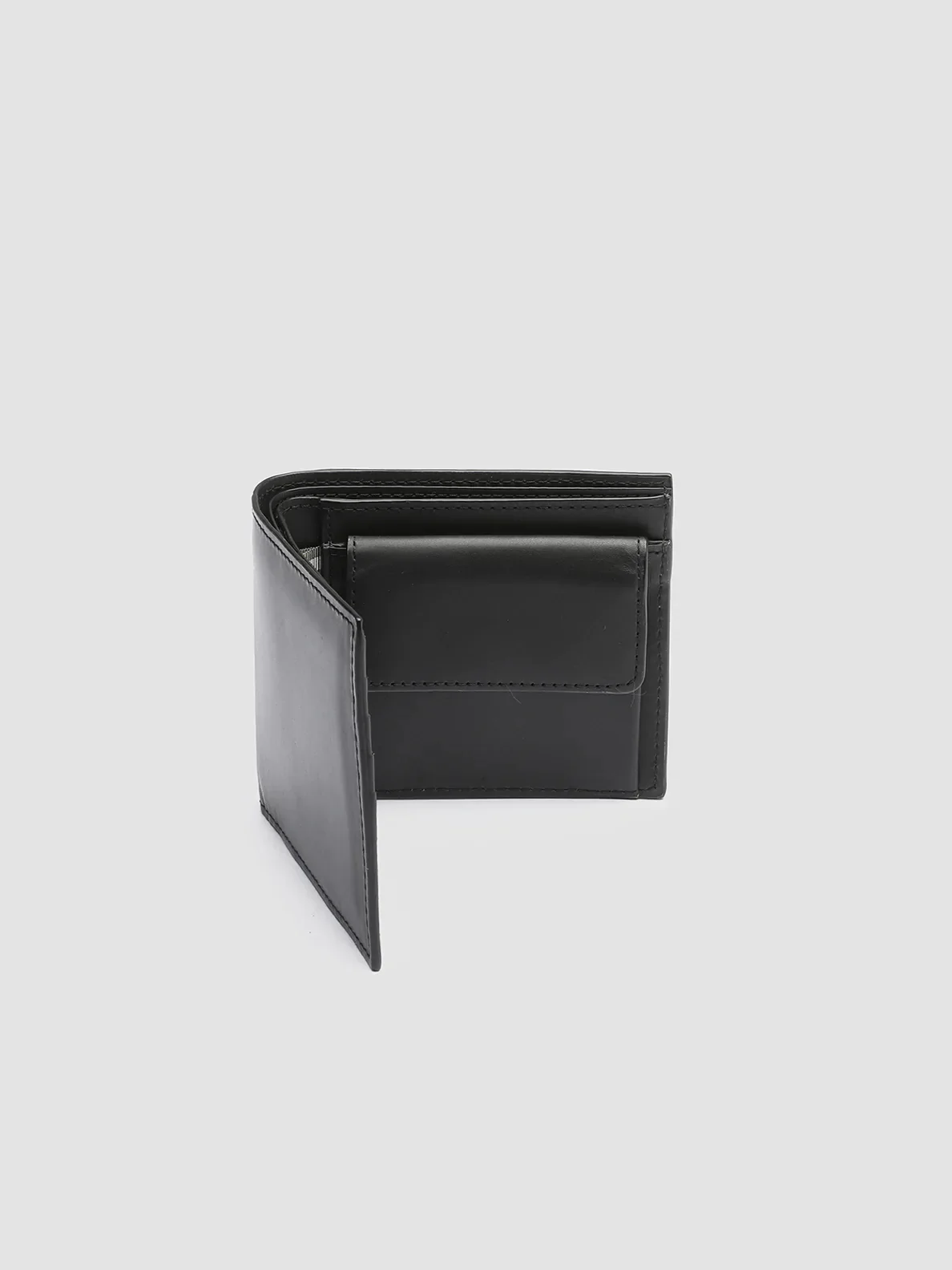 BOUDIN 02 - Portafoglio Bifold in Pelle Nera - immagine 5
