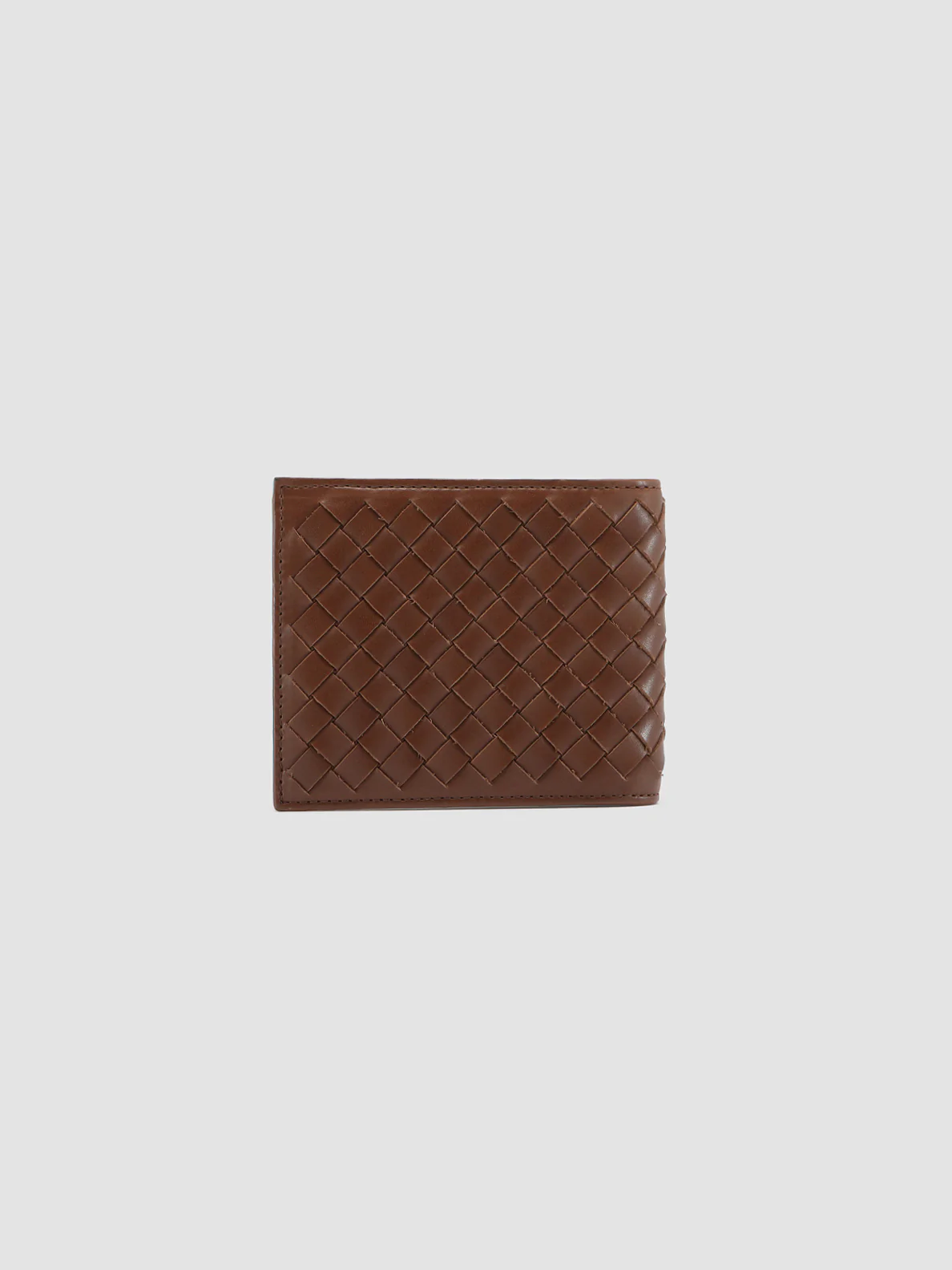 BOUDIN 123 - Portafoglio bifold in Pelle Intrecciata Marrone - immagine 5