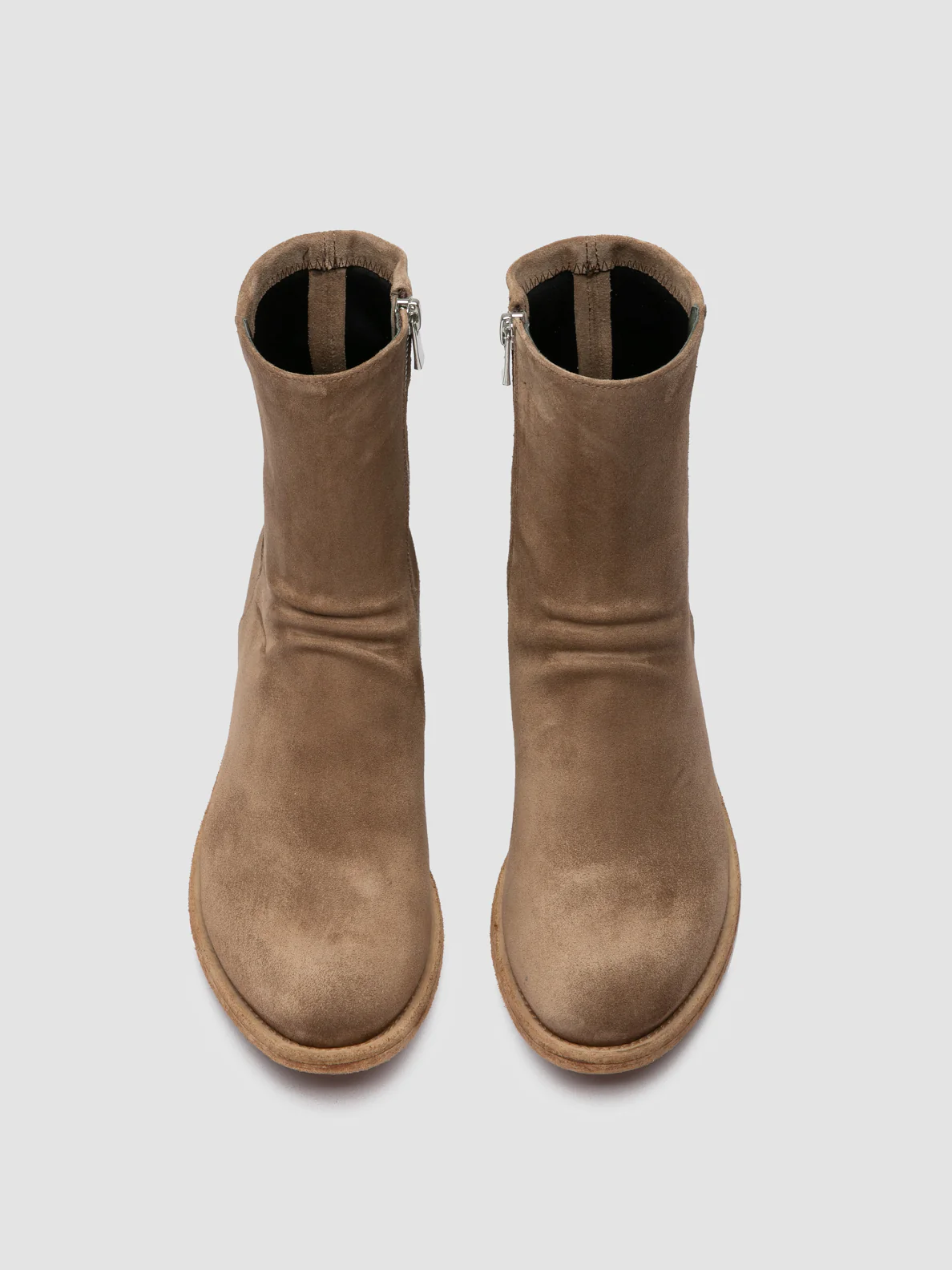 LISON 041 - Stivaletti in Pelle Scamosciata Tortora - immagine 3