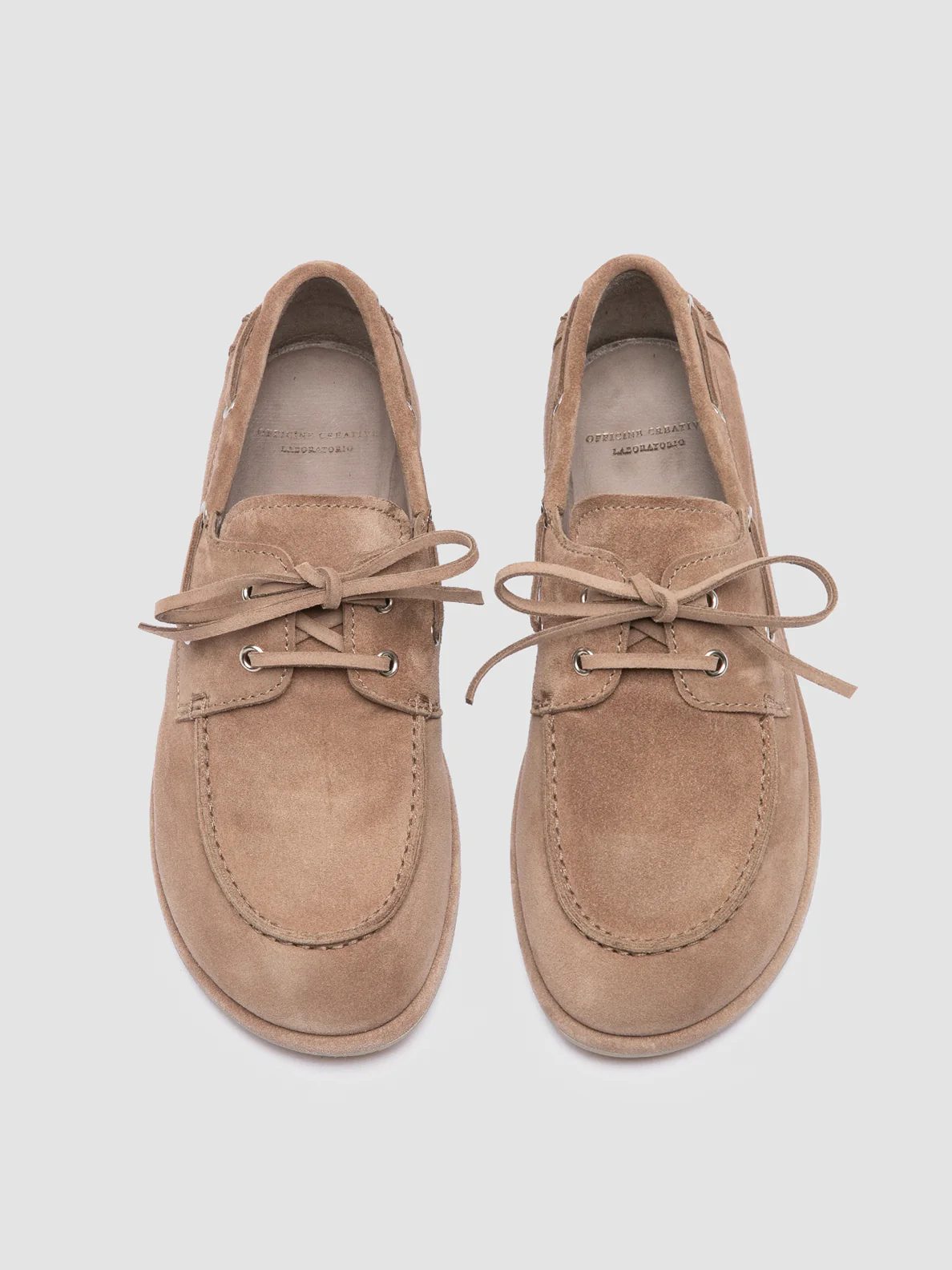 LOVE 101 - Scarpe da Barca in Pelle Scamosciata Tortora - immagine 3