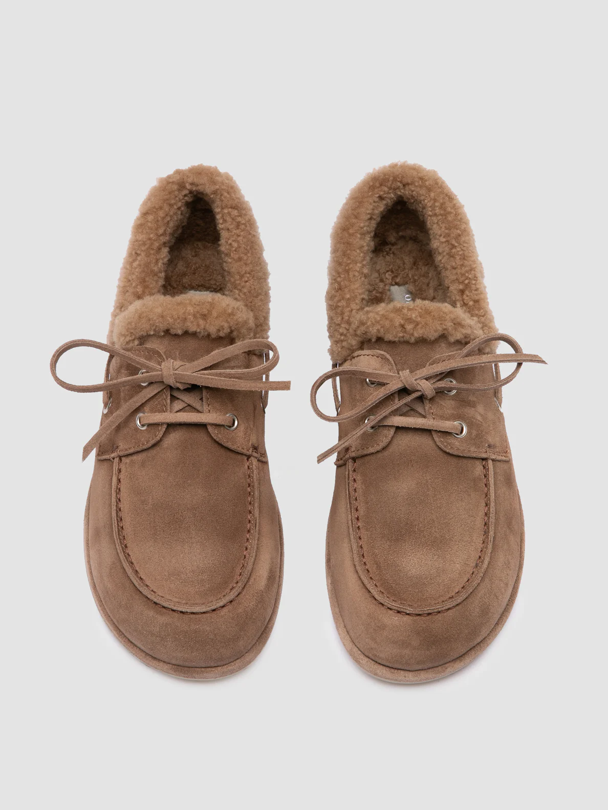 LOVE 103 - Scarpe da Barca in Pelle Scamosciata Tortora - immagine 3