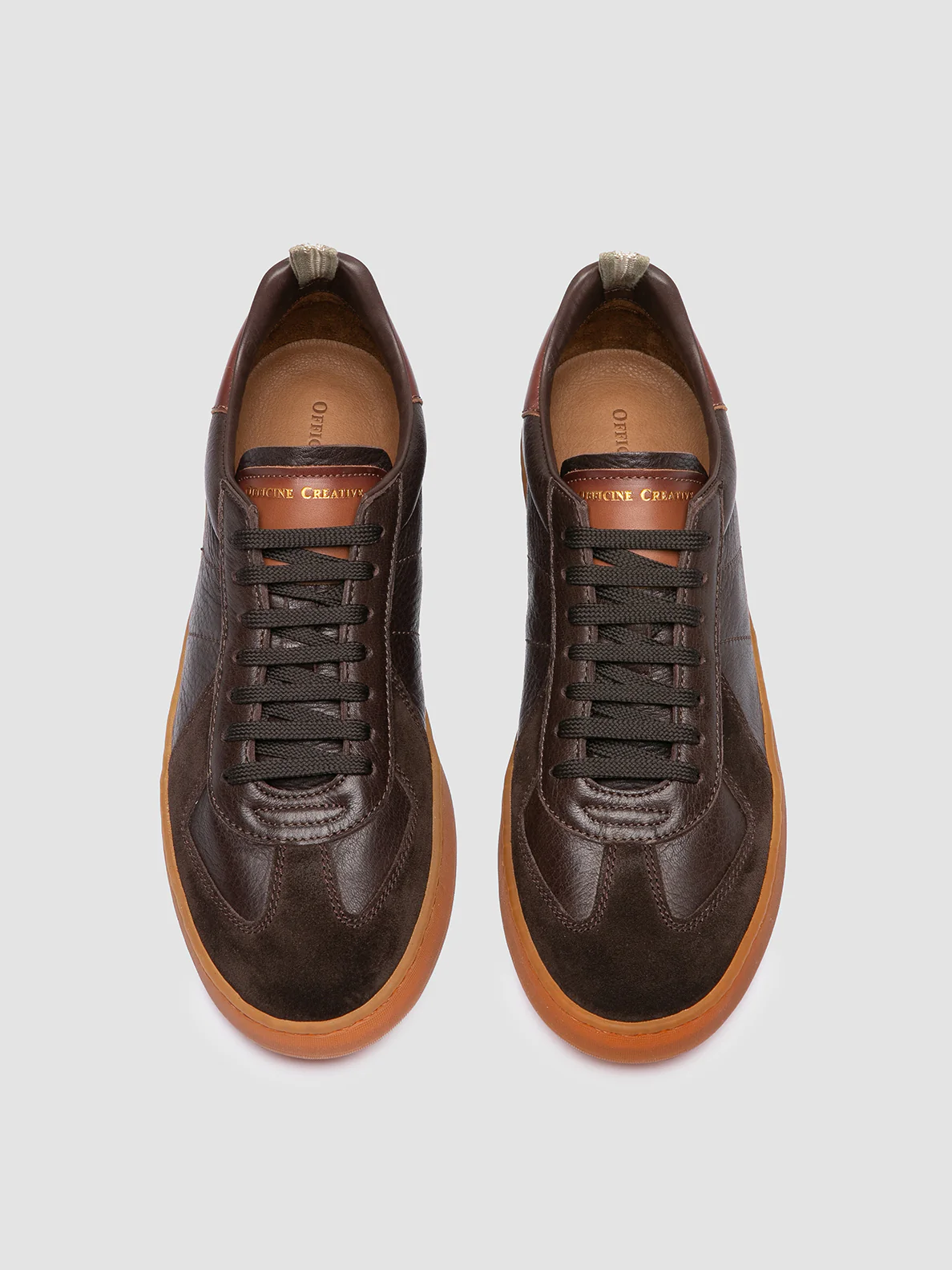 MILITIA 001 - Sneaker Basse in Pelle Marrone - immagine 3