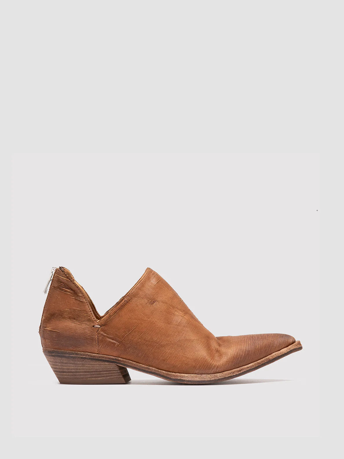 NOELIE DD 106 - Stivali con Zip in Pelle Scamosciata Marrone - immagine 2