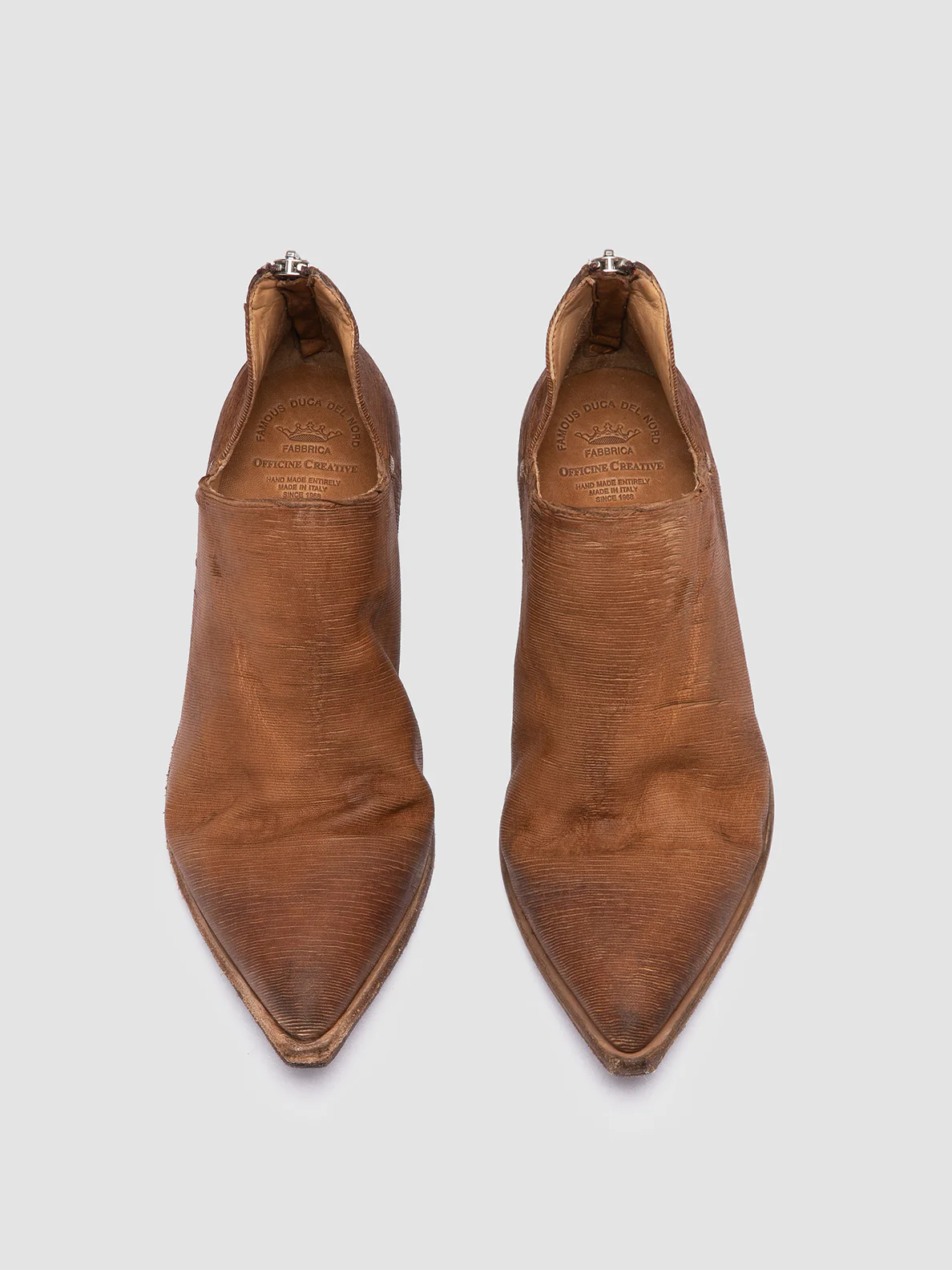 NOELIE DD 106 - Stivali con Zip in Pelle Scamosciata Marrone - immagine 3