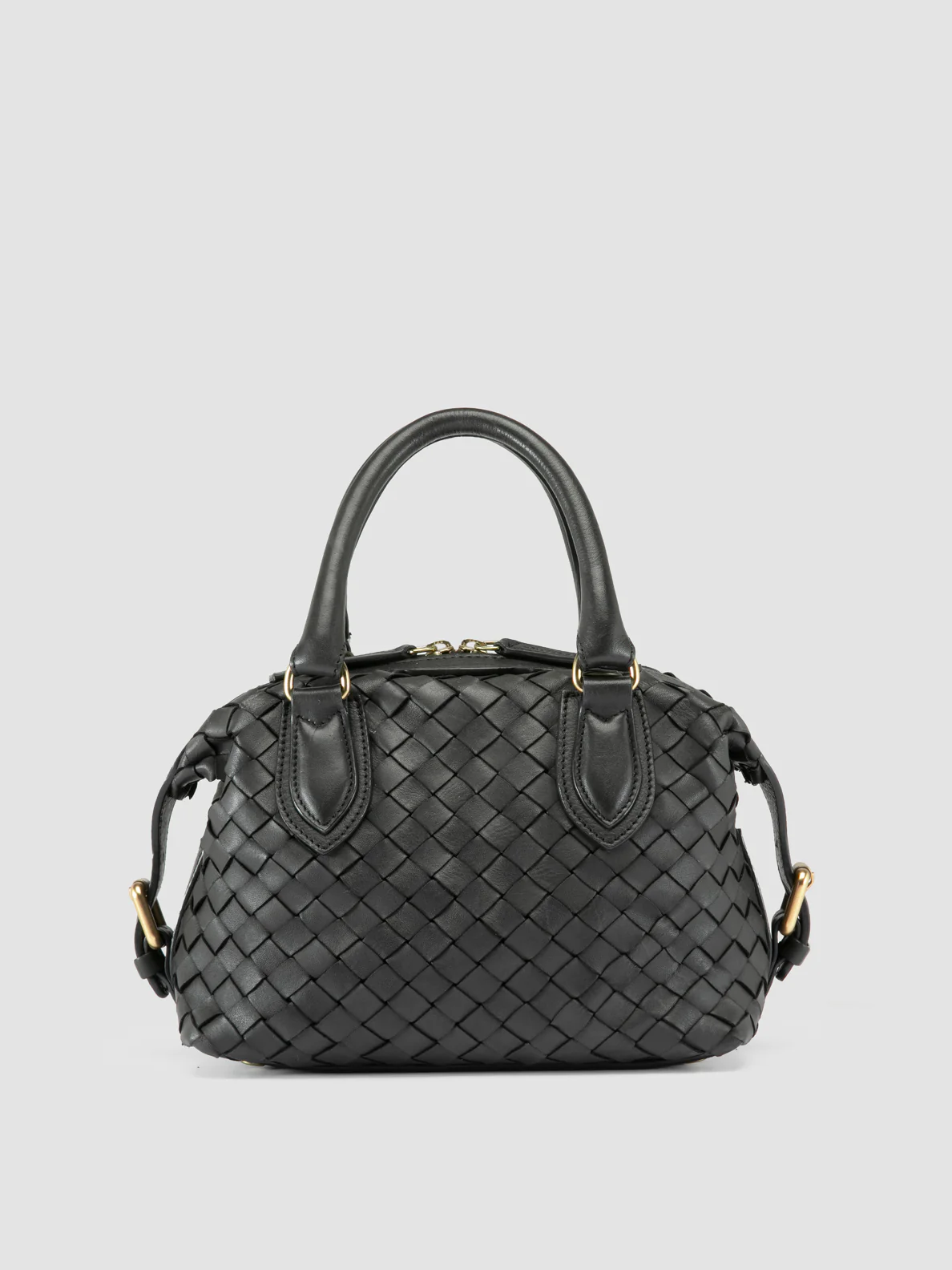 AURA 002 - Borsa con Manico in Pelle Nera - immagine 2