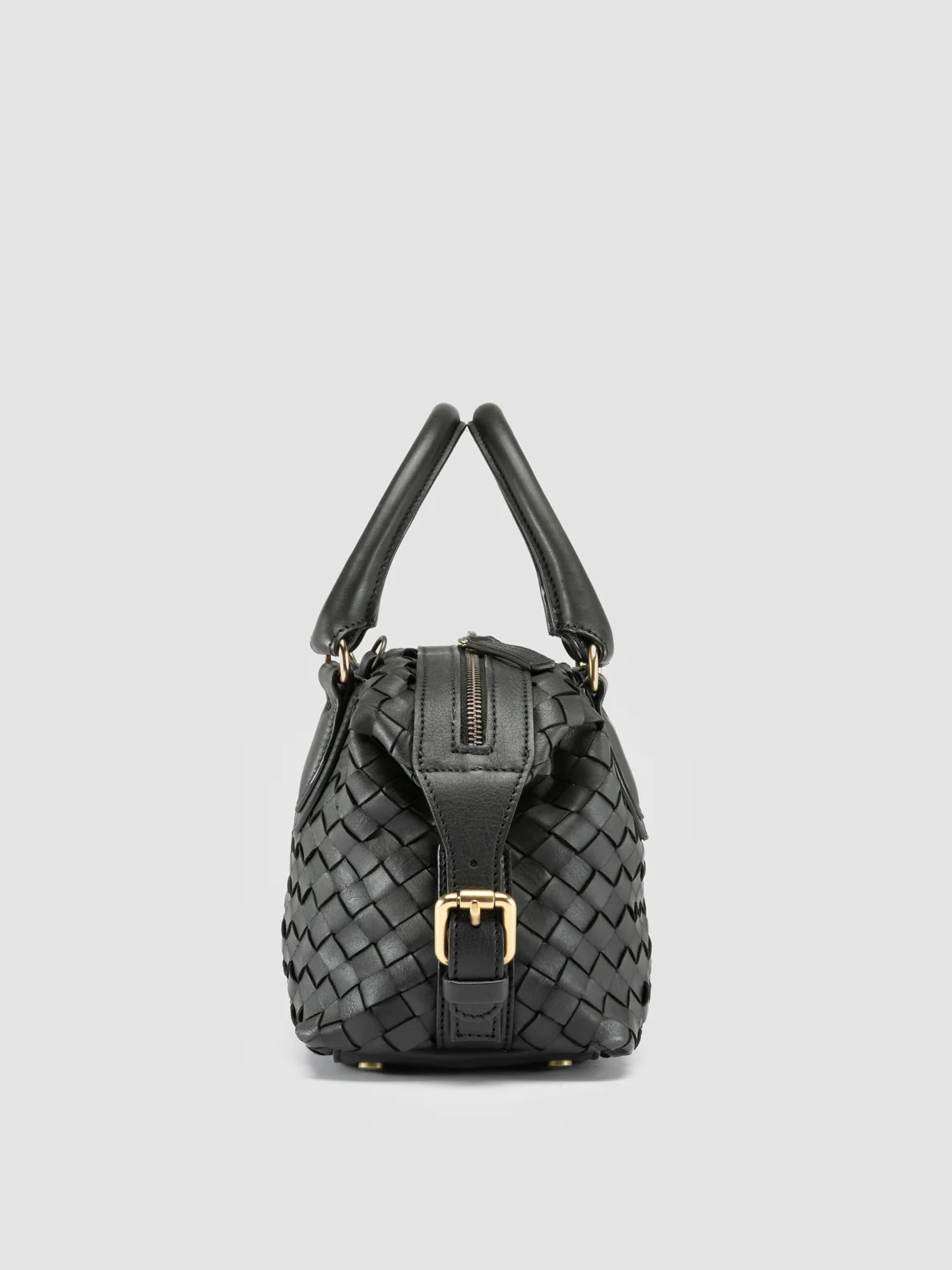 AURA 002 - Borsa con Manico in Pelle Nera - immagine 4