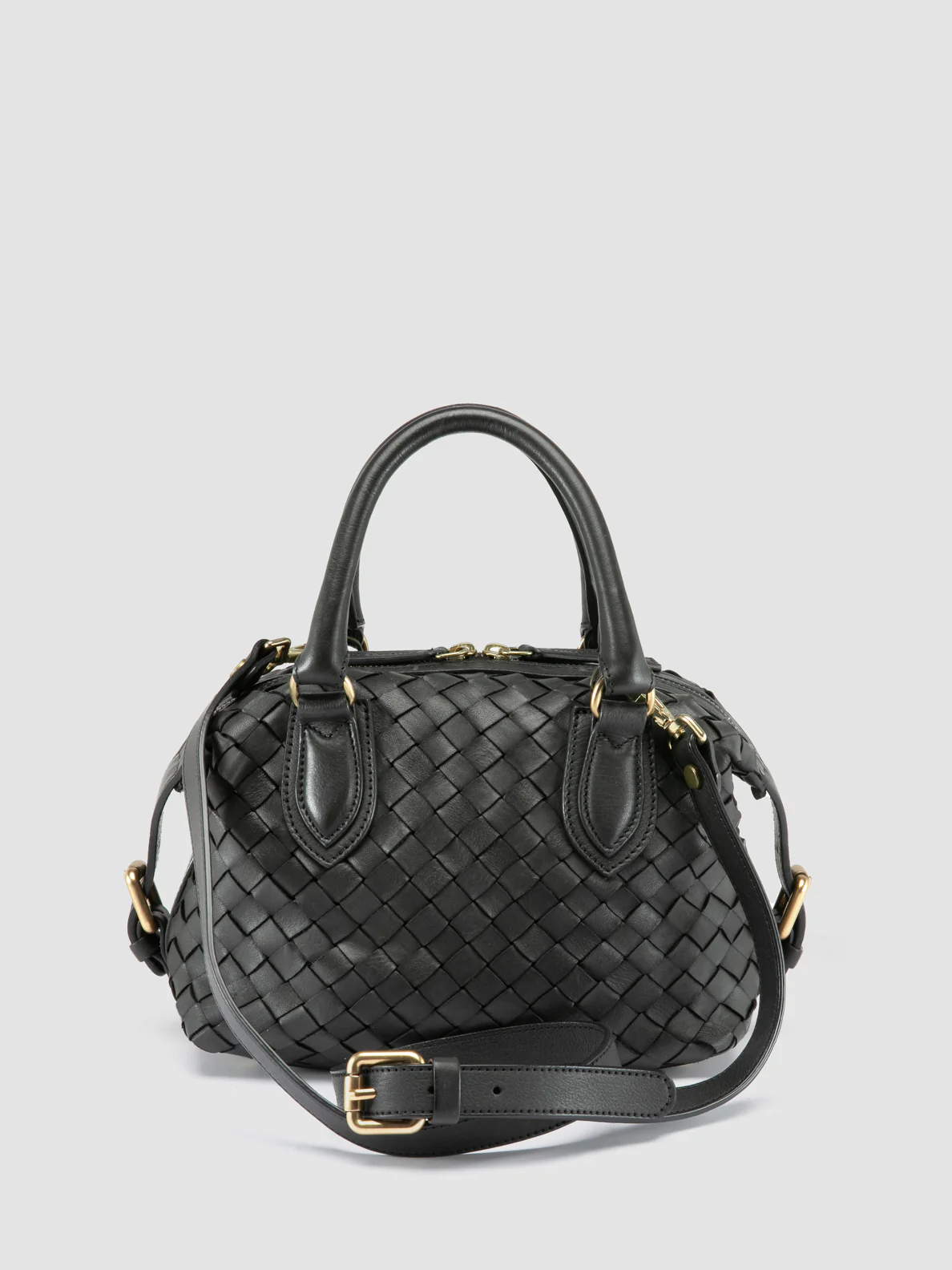 AURA 002 - Borsa con Manico in Pelle Nera - immagine 5