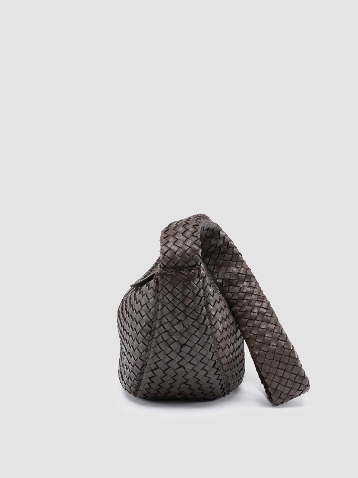 OC CLASS 068 - Borsa Crossbody in Pelle Intrecciata Marrone - immagine 6