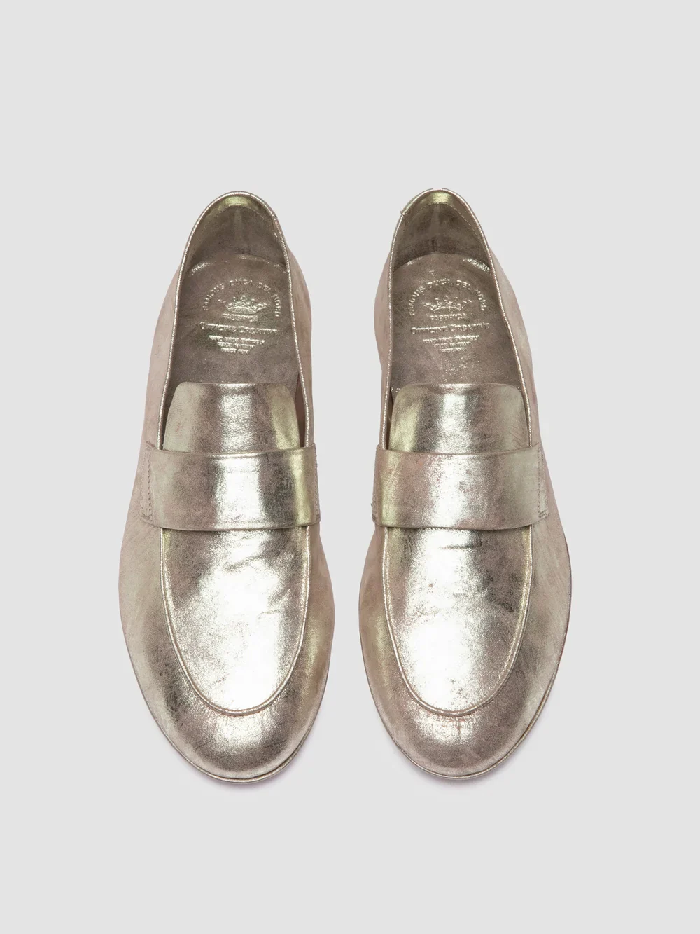 BLAIR 001 - Mocassini Penny in Pelle Dorata - immagine 3