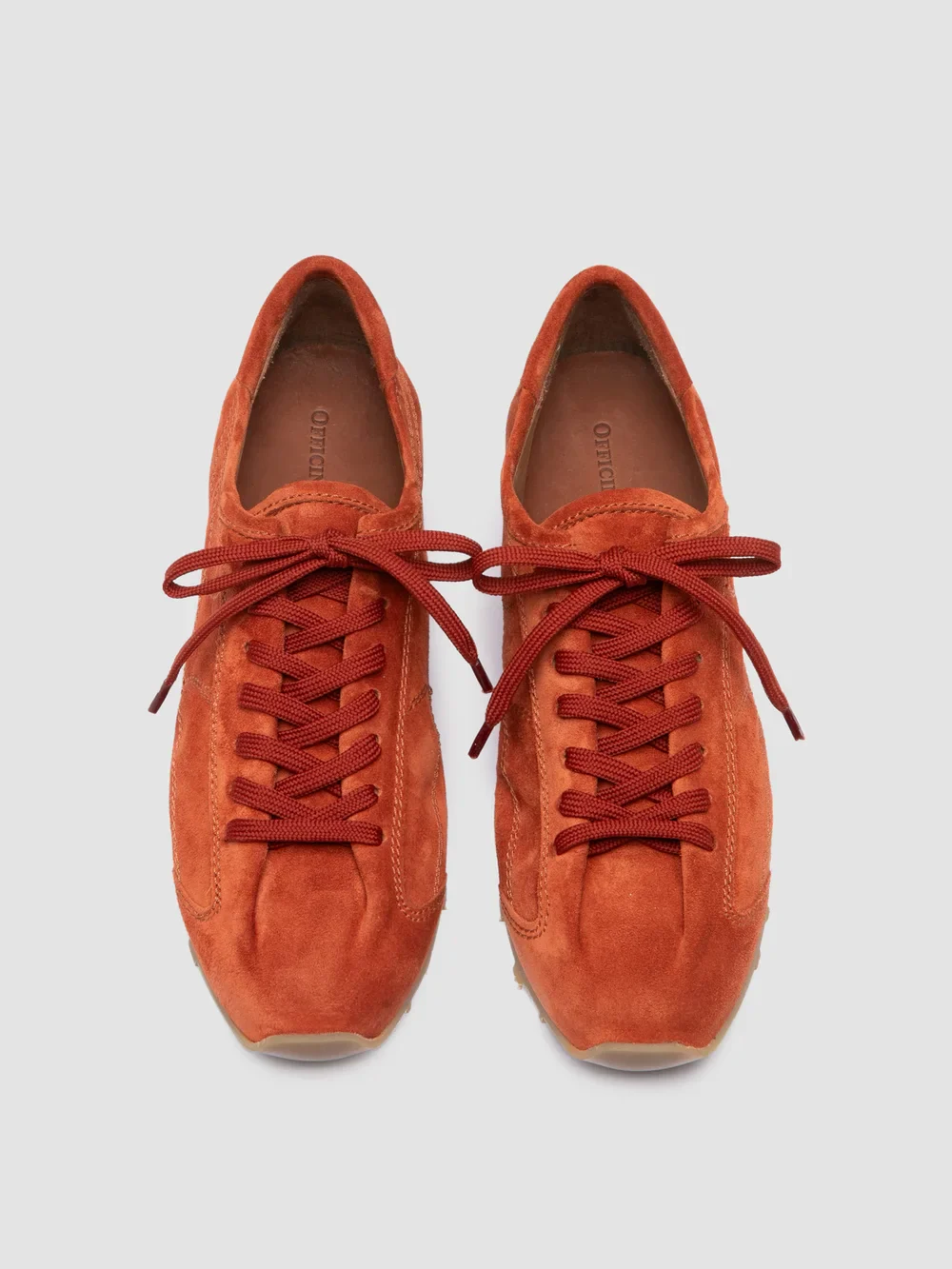 JARRED 101 - Sneaker Basse in Pelle Scamosciata Color Ruggine - immagine 3