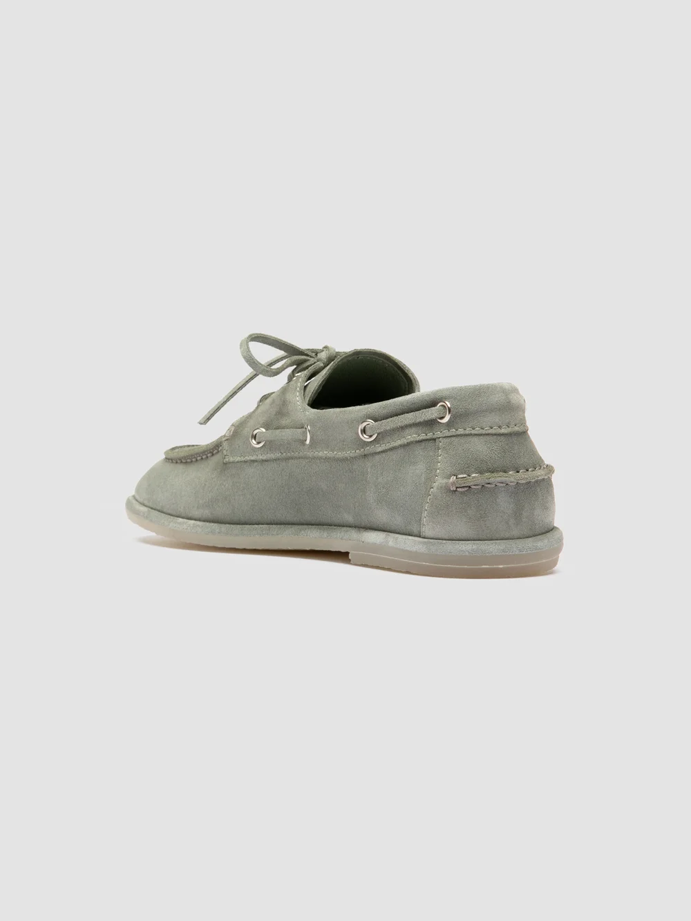 LOVE 101 - Scarpe da Barca in Pelle Scamosciata Verde - immagine 5