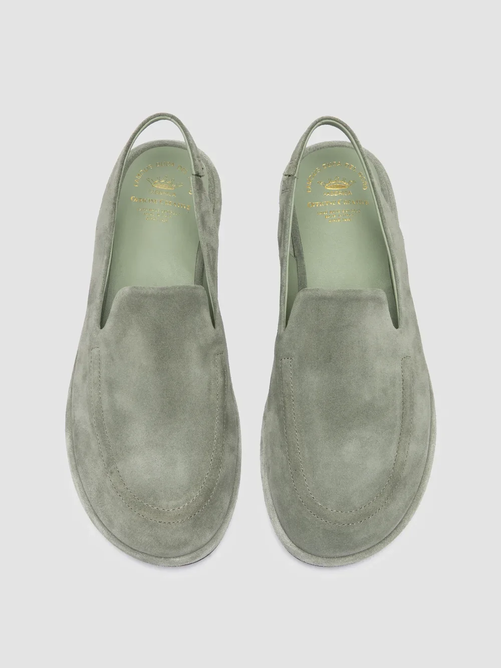 MIENNE 116 - Sandali Slingback in Pelle Scamosciata Verde - immagine 3