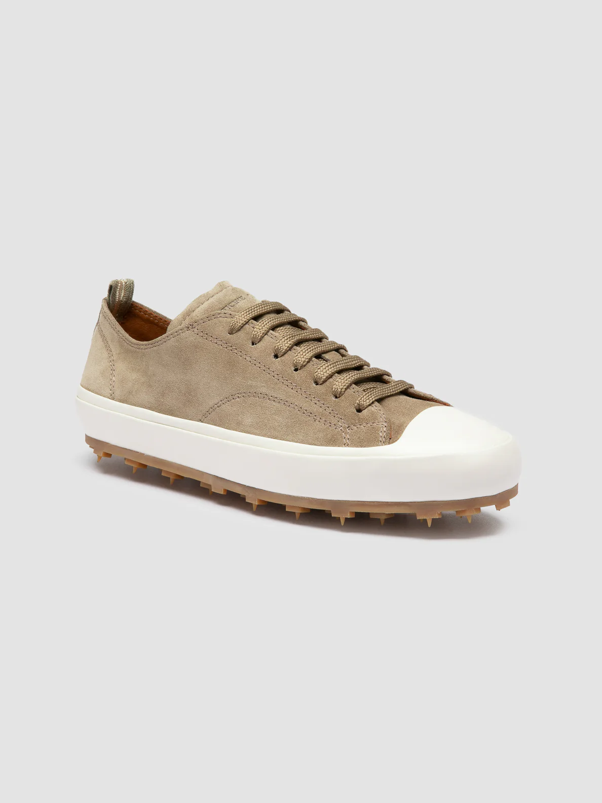 VULCAN 101 - Sneaker Basse in Pelle Scamosciata Color Tortora - immagine 4