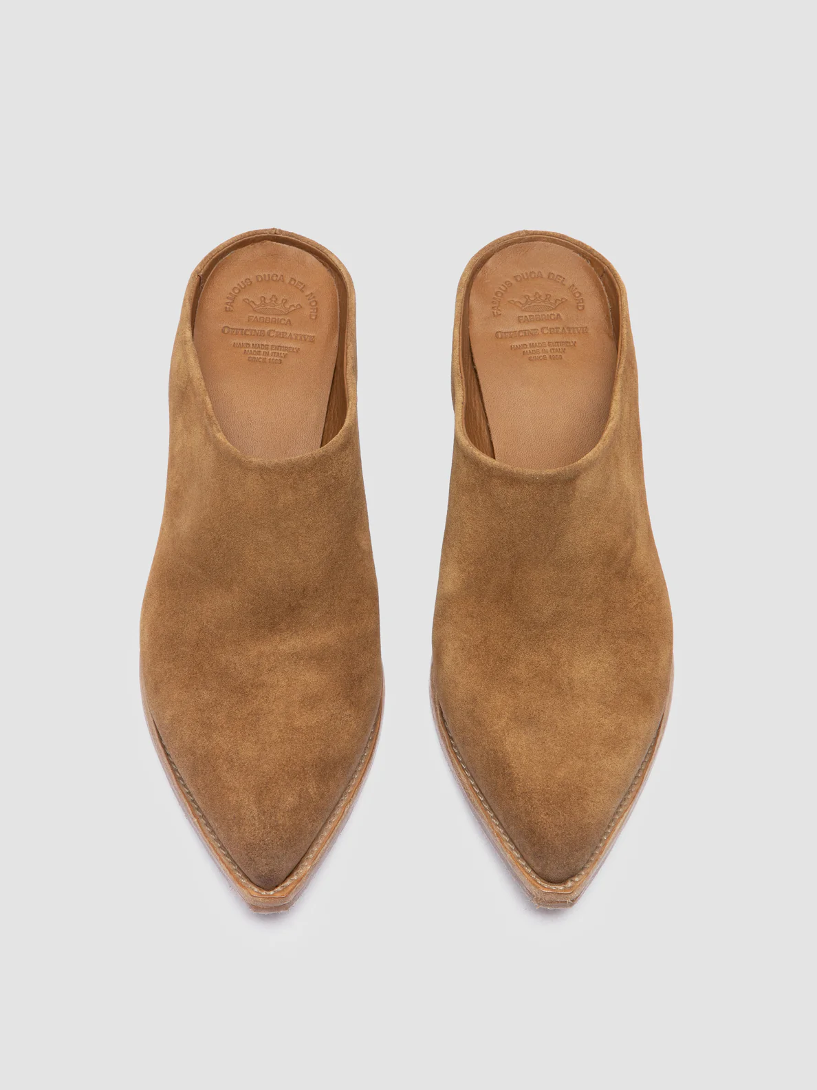 WANDA DD 101 - Sandali Mule in Pelle Scamosciata Marrone - immagine 3