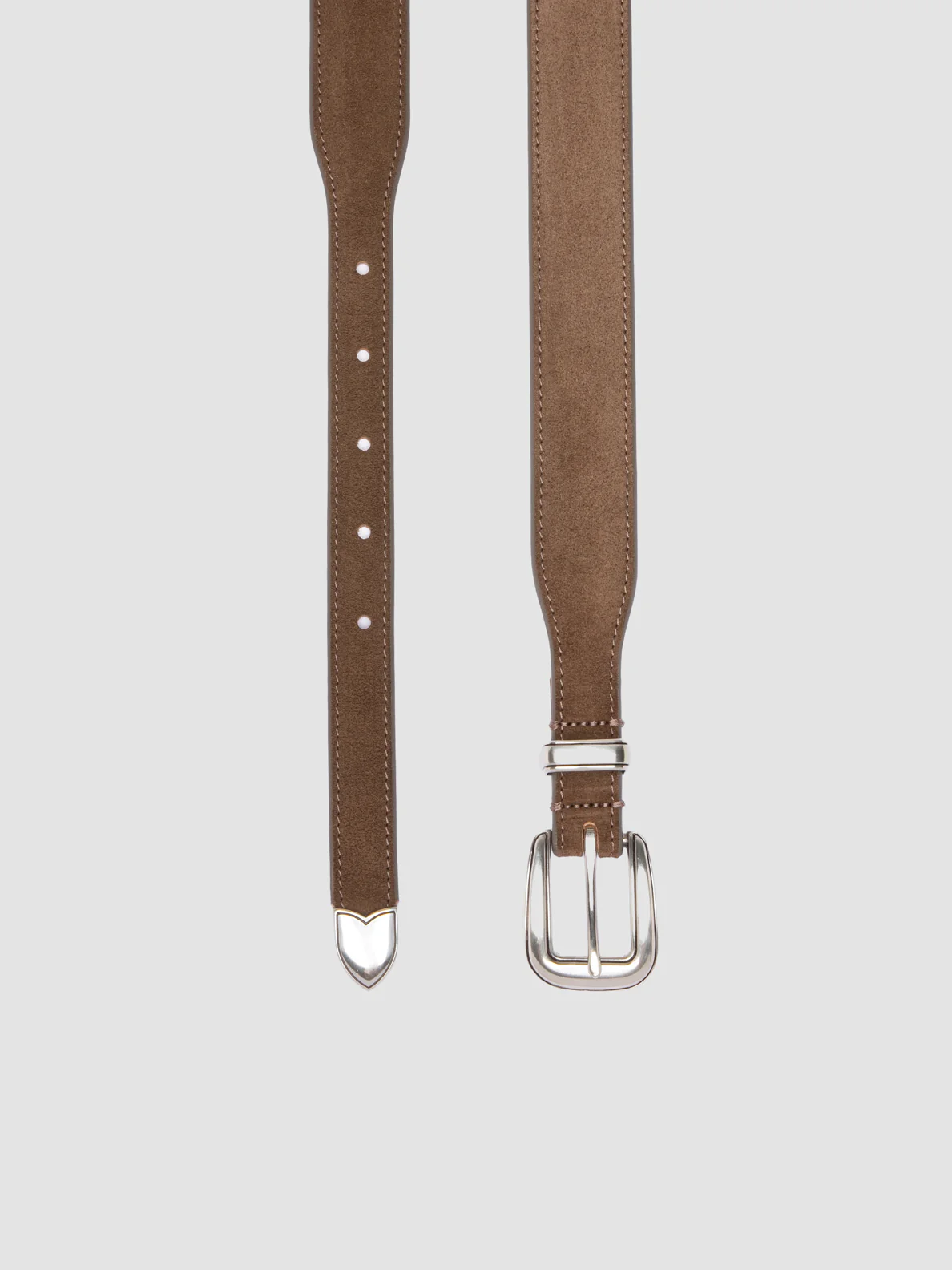 OC STRIP 092 - Cintura in Pelle Scamosciata Tortora - immagine 3