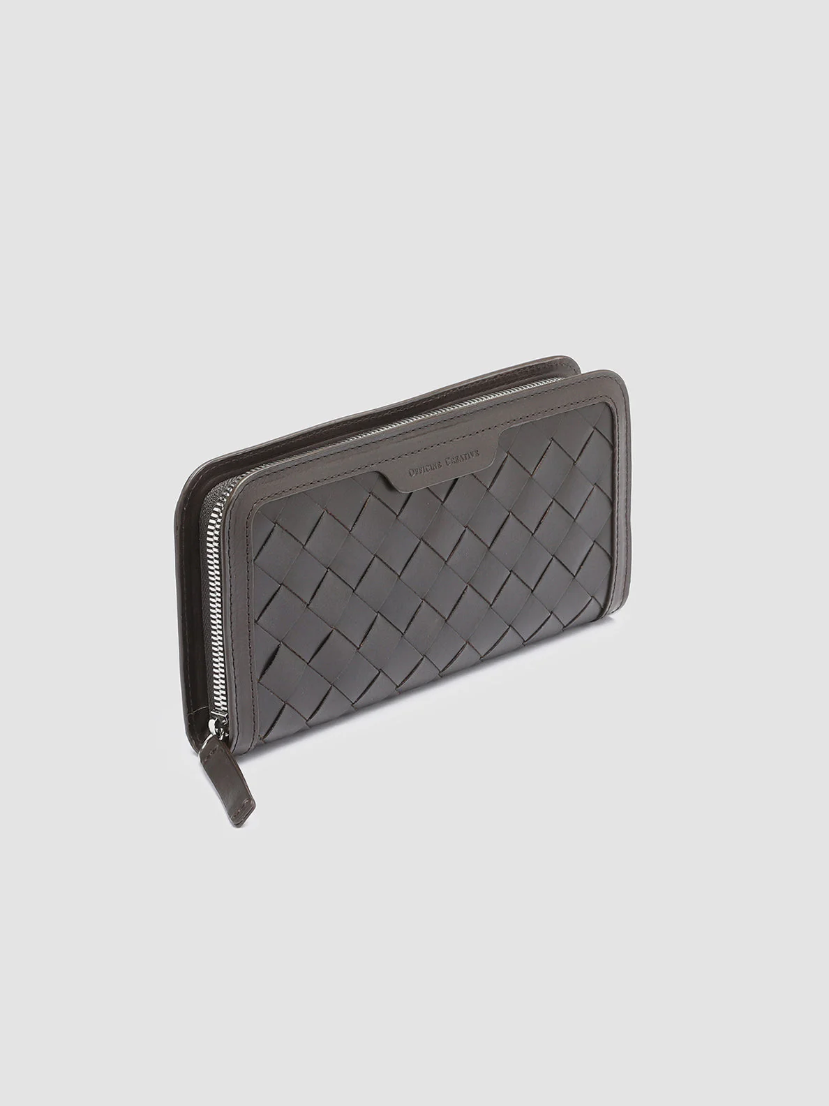 BERGE’ 101 - Portafoglio in Pelle Intrecciata Marrone - immagine 4