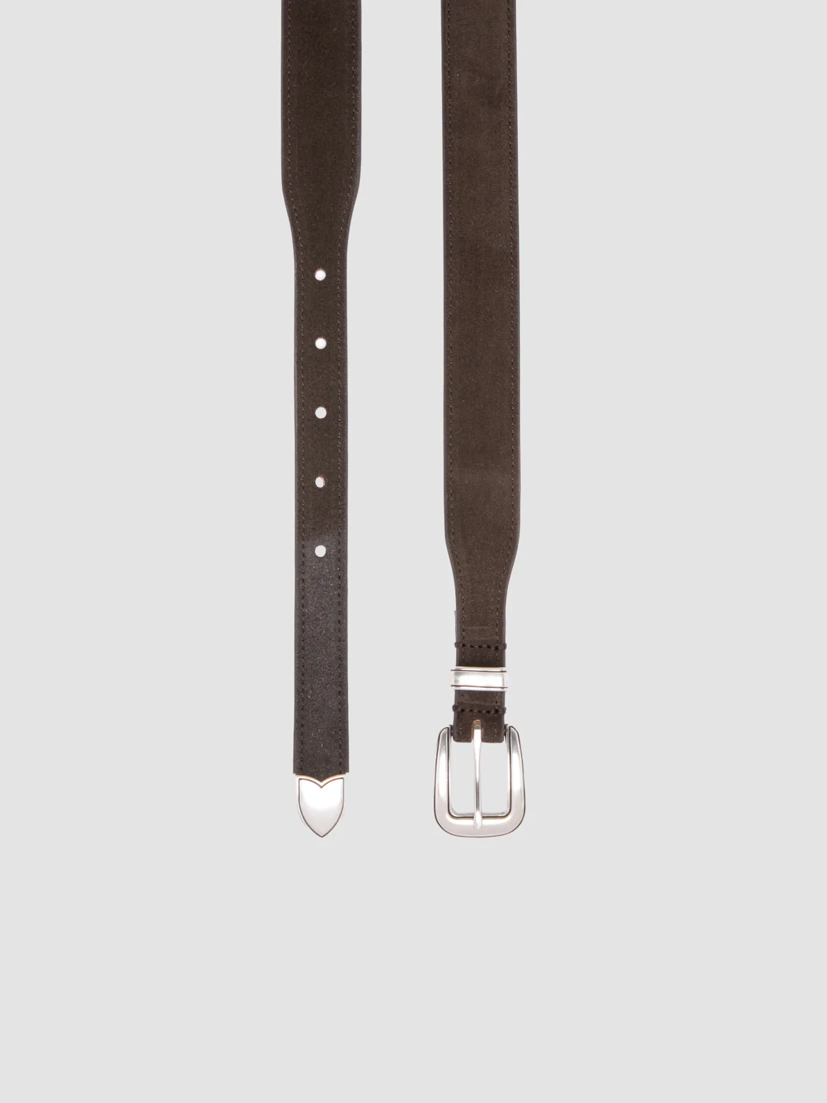 OC STRIP 092 - Cintura in Pelle Scamosciata Marrone - immagine 3