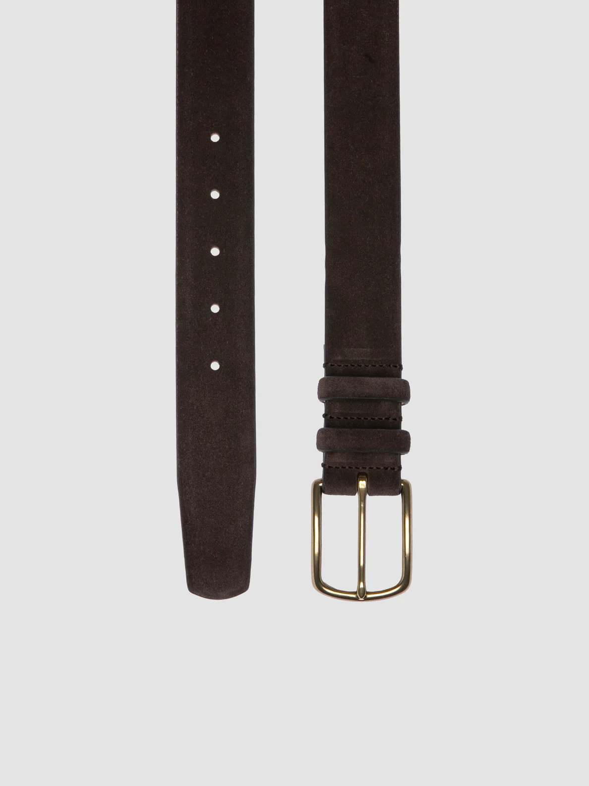 OC STRIP 33 - Cintura in Pelle Scamosciata Marrone - immagine 3