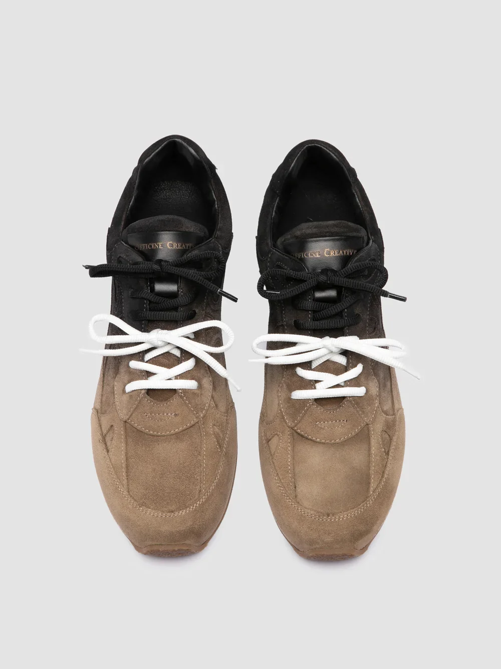 AWAY 004 - Sneaker Basse in Pelle Scamosciata Color Tortora - immagine 3