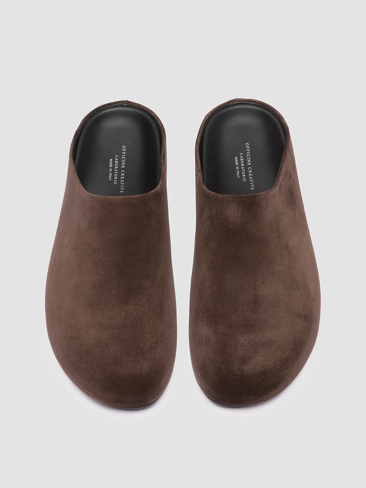 BABOUCHE 001 - Sabot in Pelle Scamosciata Marrone - immagine 3