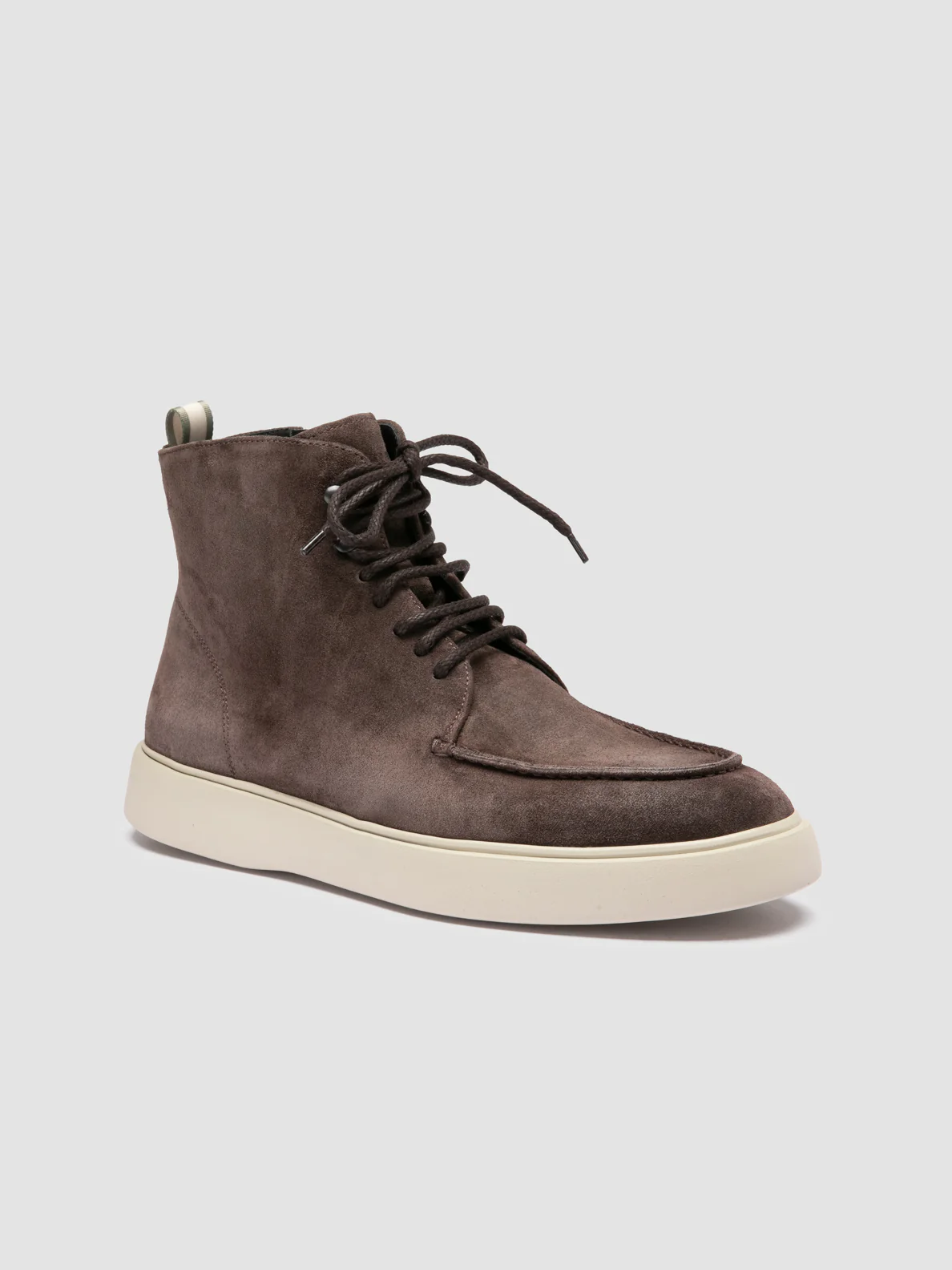 FRAME 004 - Stivali Stringati in Pelle Scamosciata Marrone - immagine 4