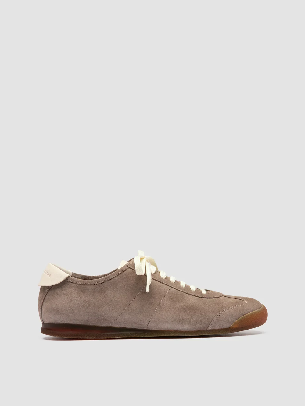 HAZEL 001 - Sneaker Basse in Pelle Scamosciata Color Tortora - immagine 2