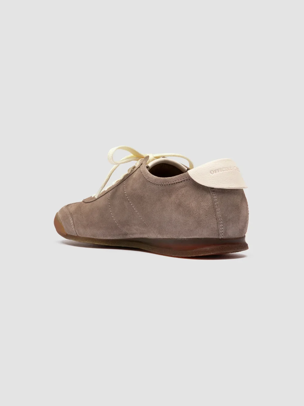 HAZEL 001 - Sneaker Basse in Pelle Scamosciata Color Tortora - immagine 5
