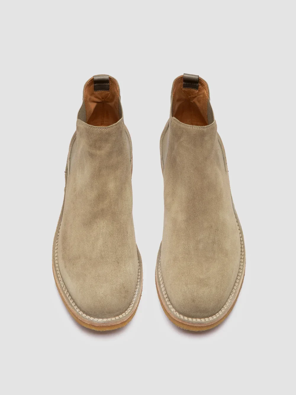 HISTORY 004 - Stivali Chelsea in Pelle Scamosciata Color Tortora - immagine 3