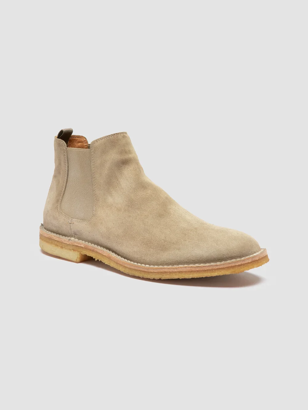 HISTORY 004 - Stivali Chelsea in Pelle Scamosciata Color Tortora - immagine 4