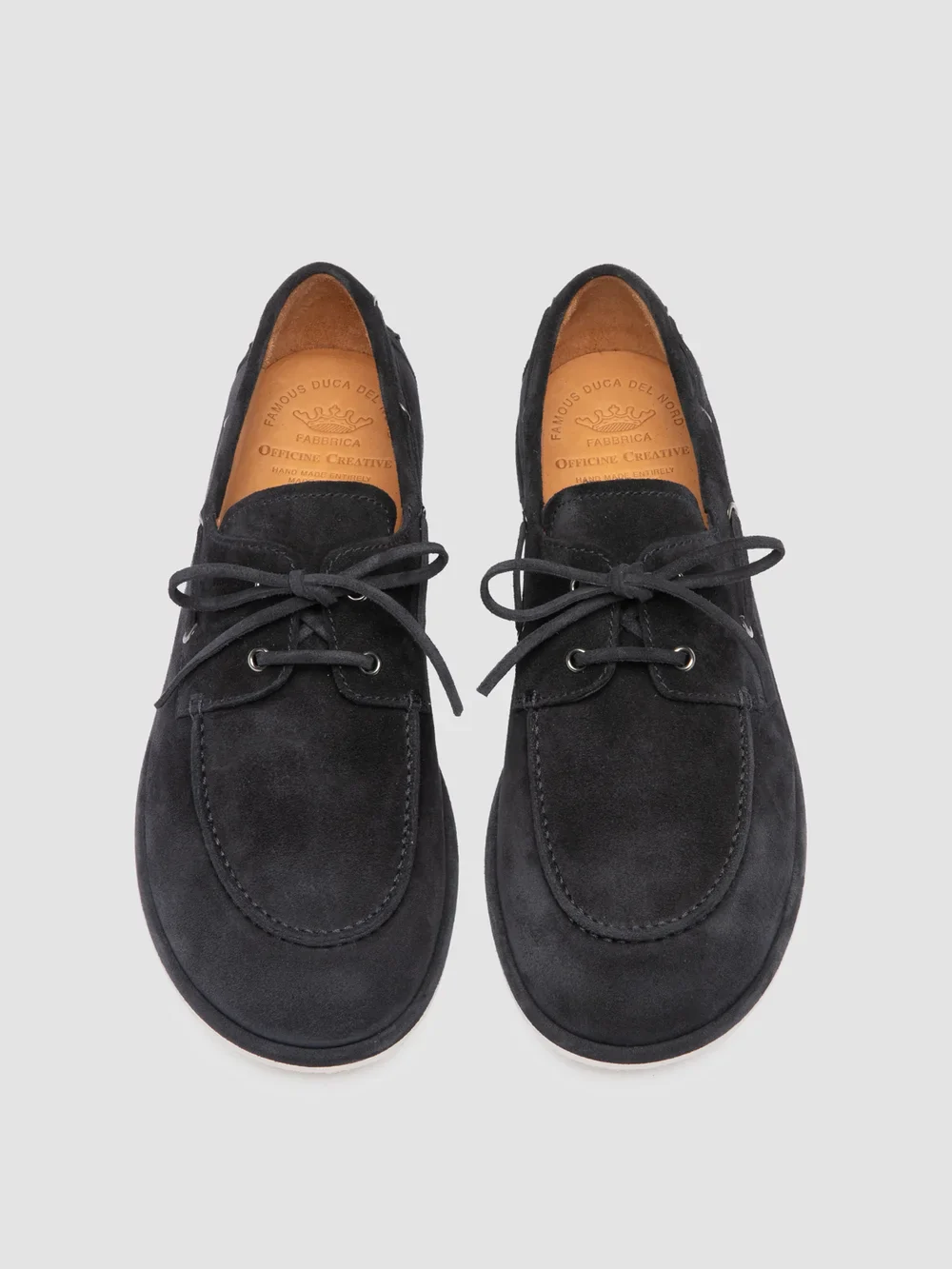 LOVE 001 - Scarpe da Barca in Pelle Scamosciata Blu - immagine 3