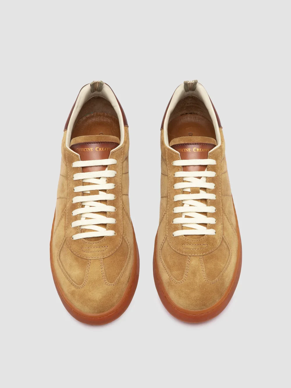 MILITIA 002 - Sneaker in Pelle e Pelle Scamosciata Beige - immagine 3