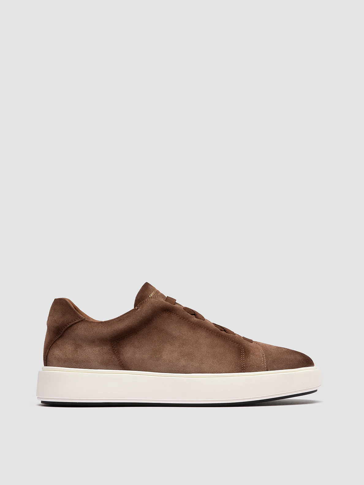 SLOUCH 001 - Sneaker Basse in Pelle Scamosciata Marrone - immagine 2