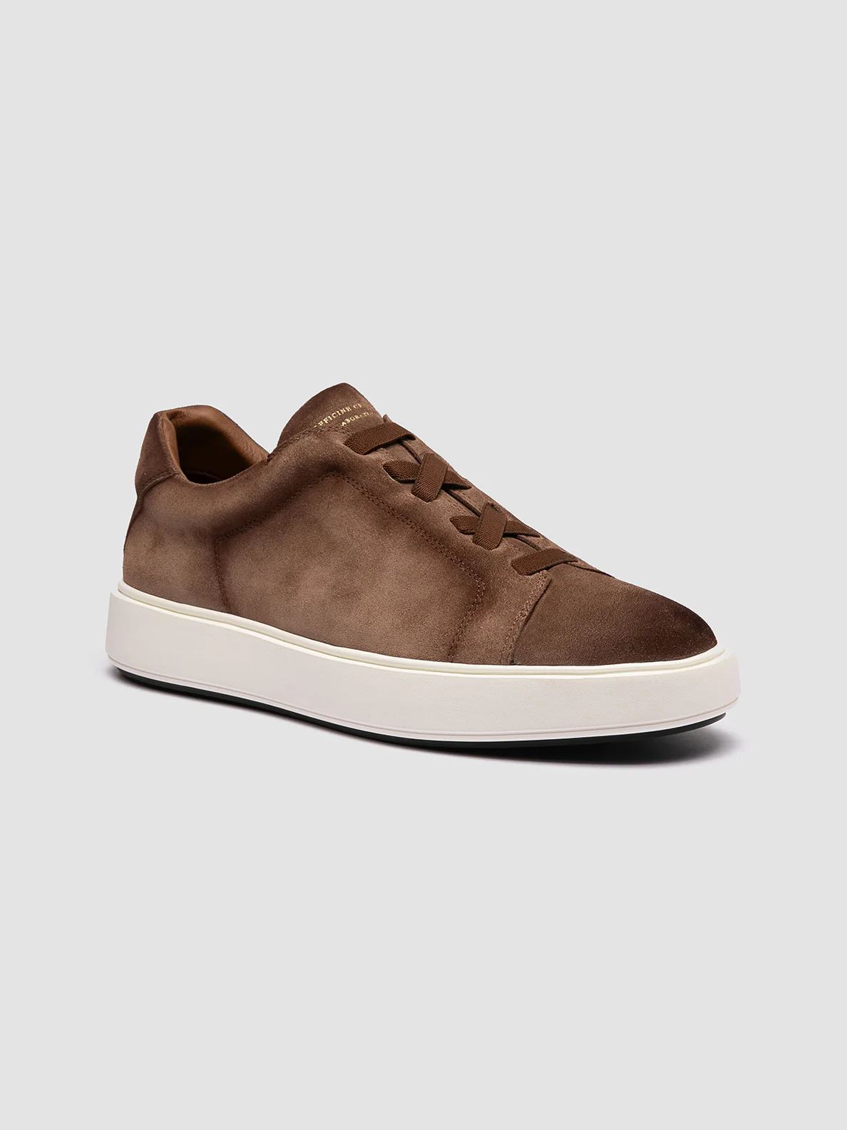 SLOUCH 001 - Sneaker Basse in Pelle Scamosciata Marrone - immagine 4
