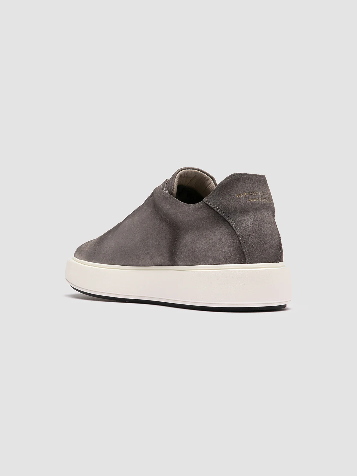 SLOUCH 001 - Sneaker Basse in Pelle Scamosciata Grigia - immagine 5
