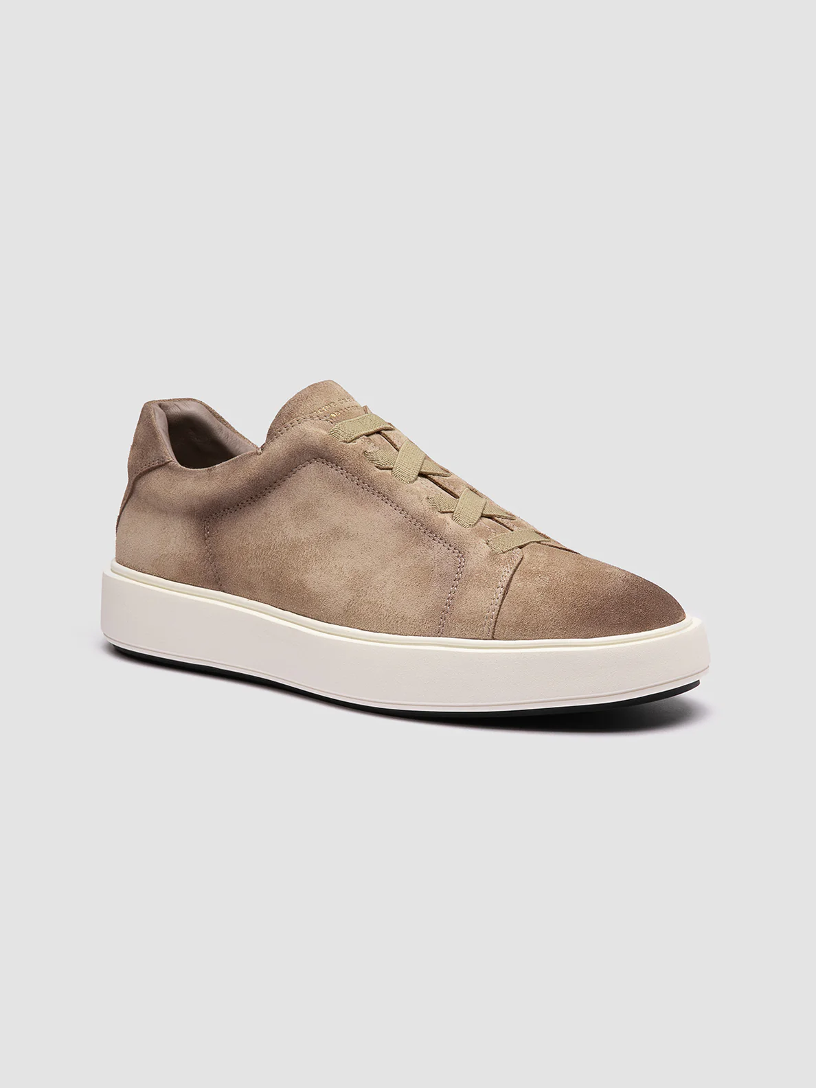 SLOUCH 001 - Sneaker Basse in Pelle Scamosciata Beige - immagine 4