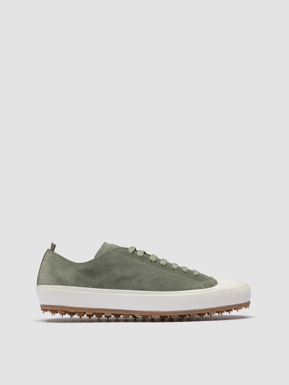 VULCAN 001 - Sneaker Basse in Pelle Scamosciata Verde - immagine 2