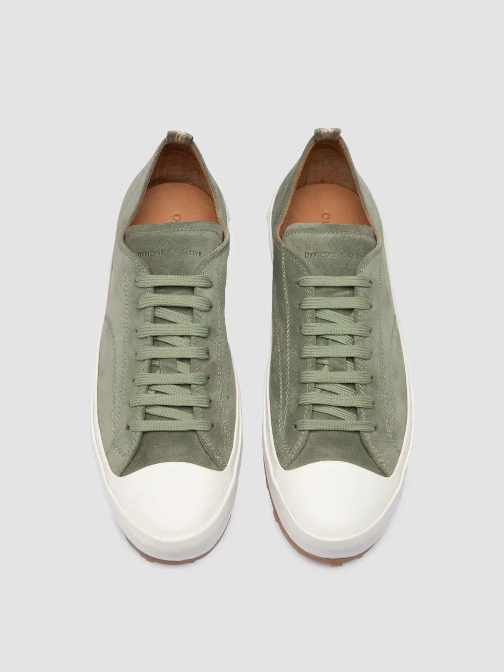 VULCAN 001 - Sneaker Basse in Pelle Scamosciata Verde - immagine 3