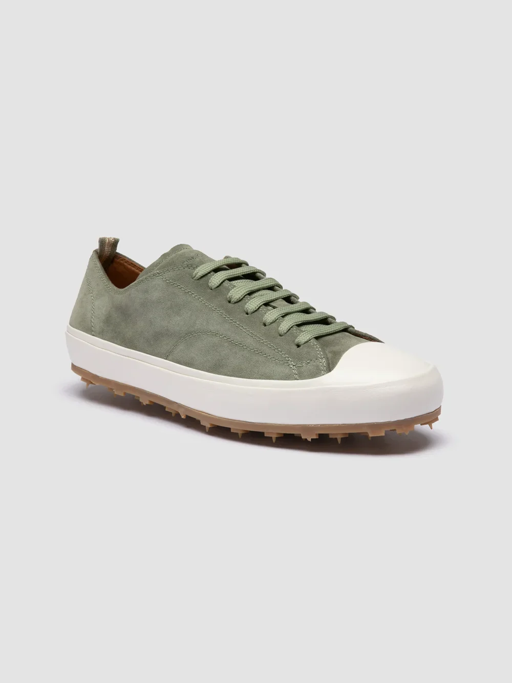 VULCAN 001 - Sneaker Basse in Pelle Scamosciata Verde - immagine 4
