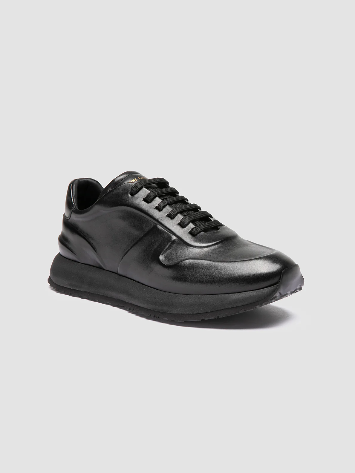 PERSPECTIVE 001 - Sneaker Basse in Pelle Nera - immagine 4