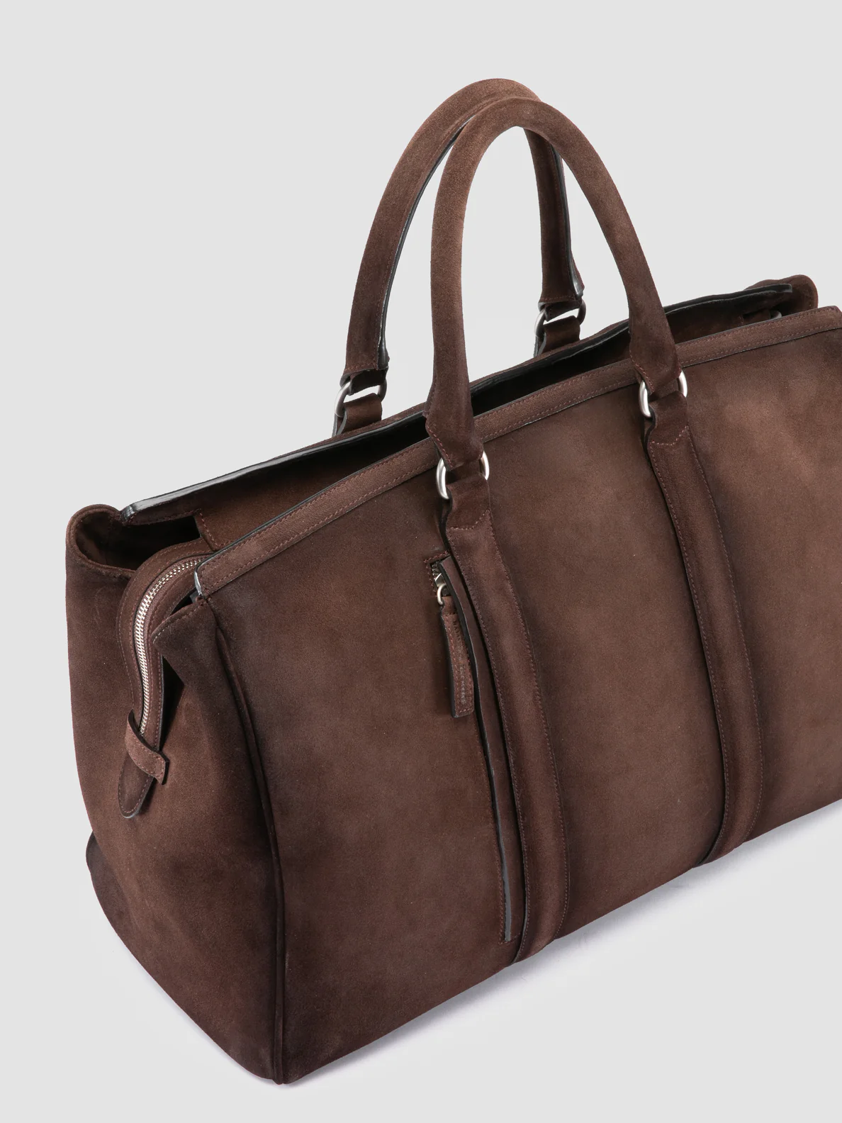 QUENTIN 009 - Borsa in Pelle Scamosciata Marrone - immagine 3