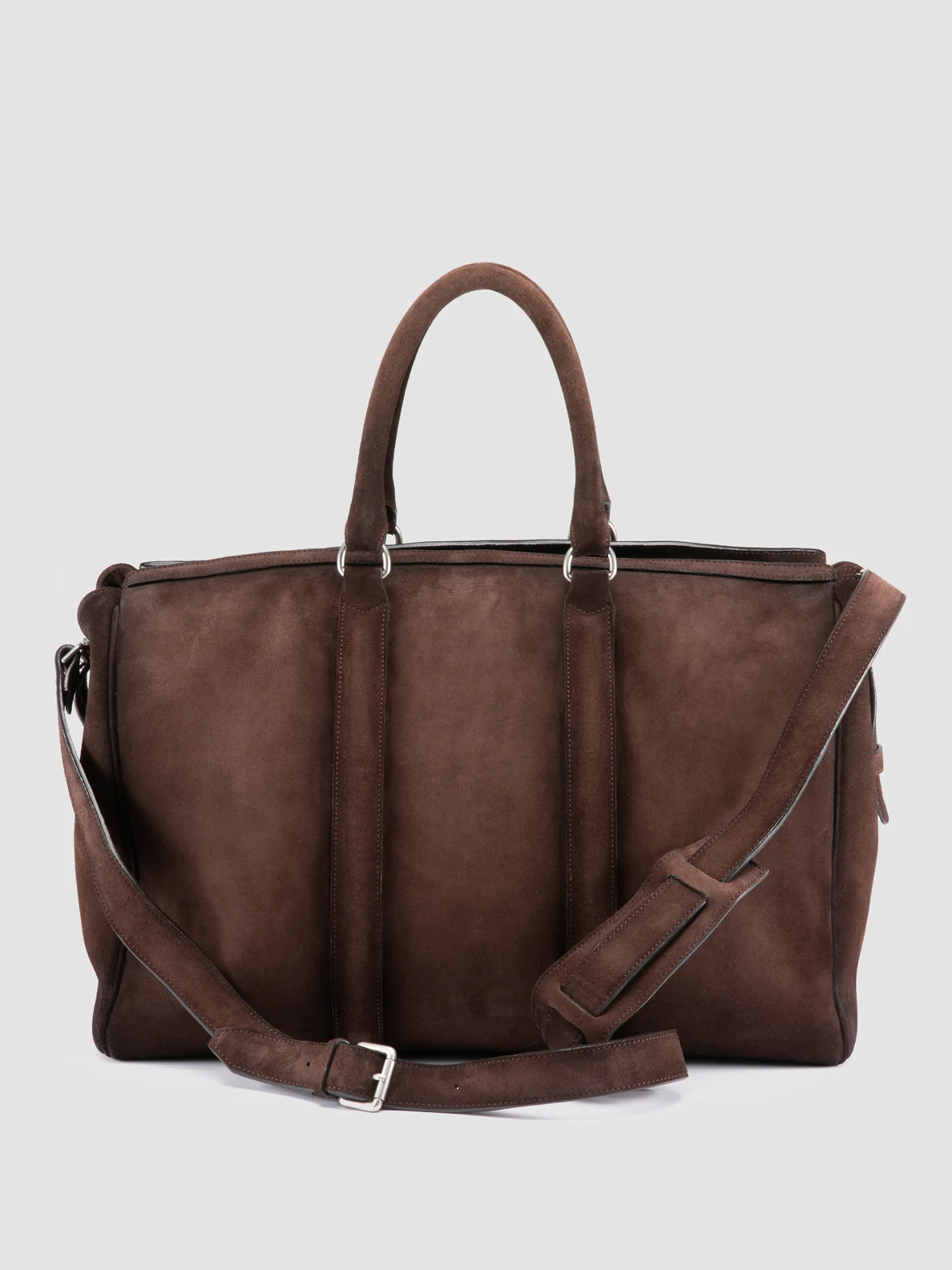 QUENTIN 009 - Borsa in Pelle Scamosciata Marrone - immagine 5